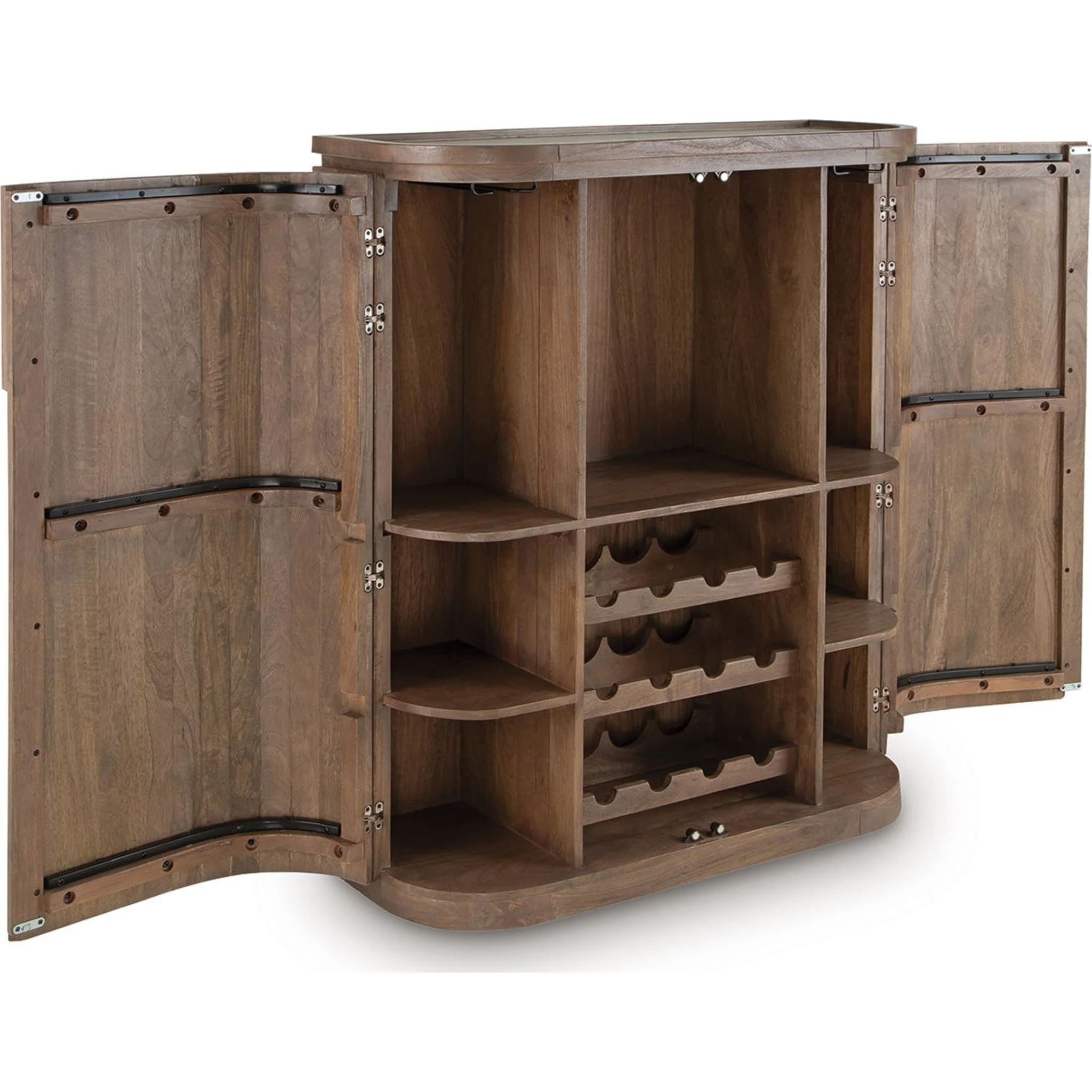 Landermont Bar Unit - Medium Brown - Image 4