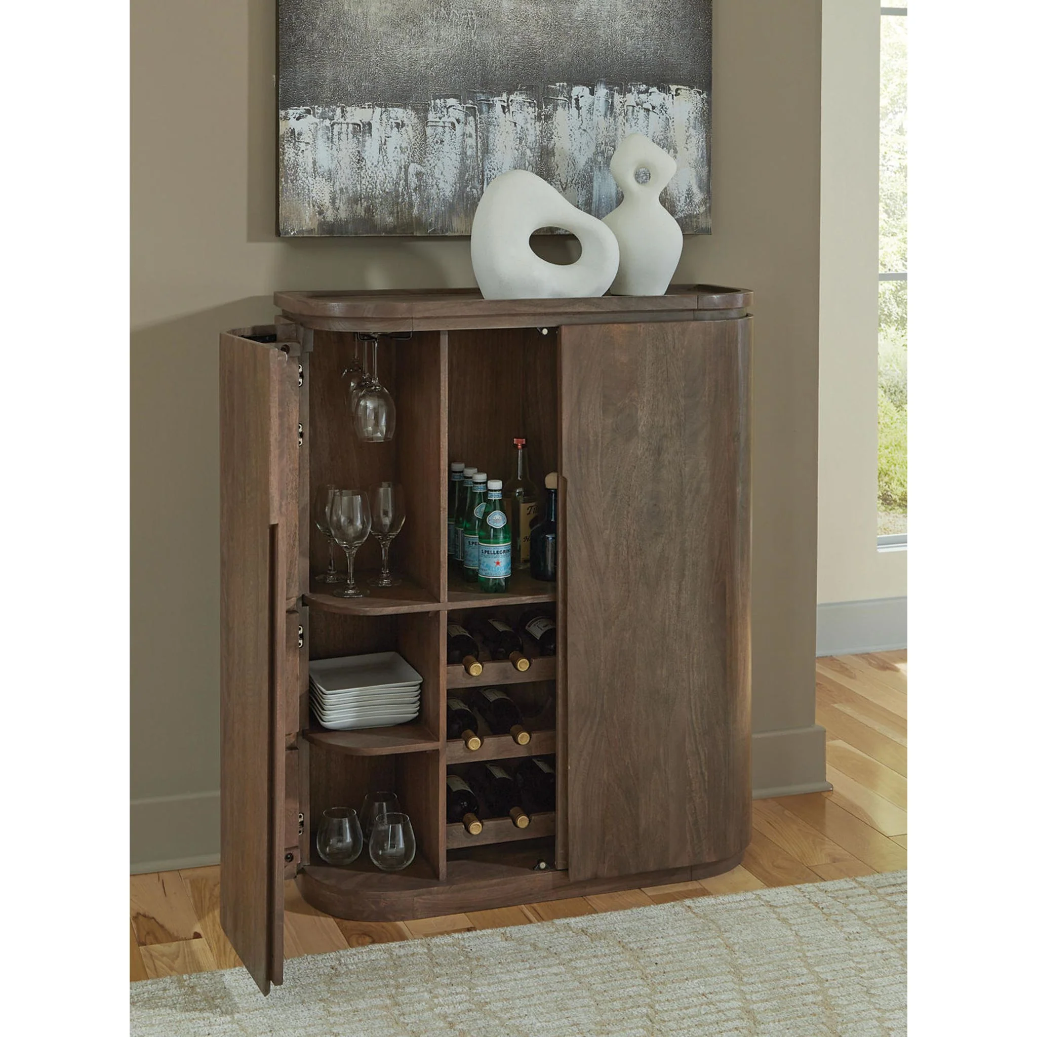 Landermont Bar Unit - Medium Brown - Image 8