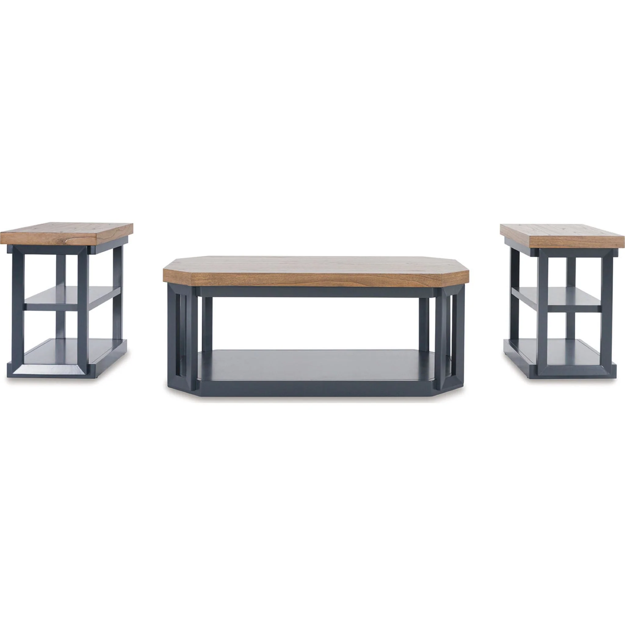 Landocken 3 Pack Tables - Brown/Blue - Image 15