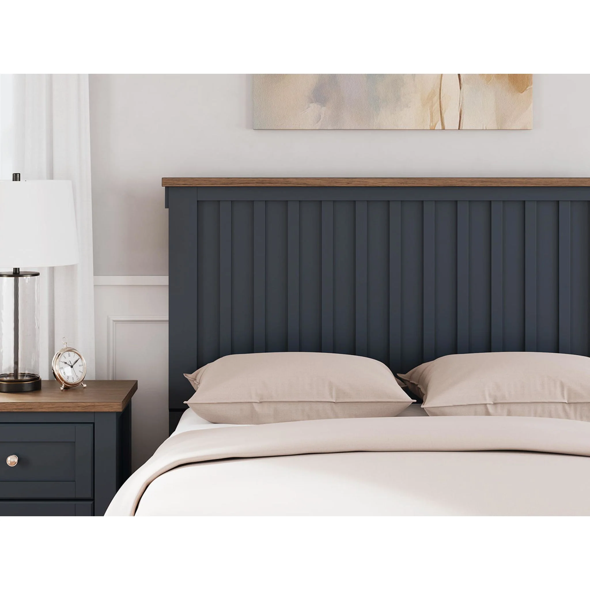 Landocken 6 Piece Panel Bedroom - Blue/Brown - Image 39