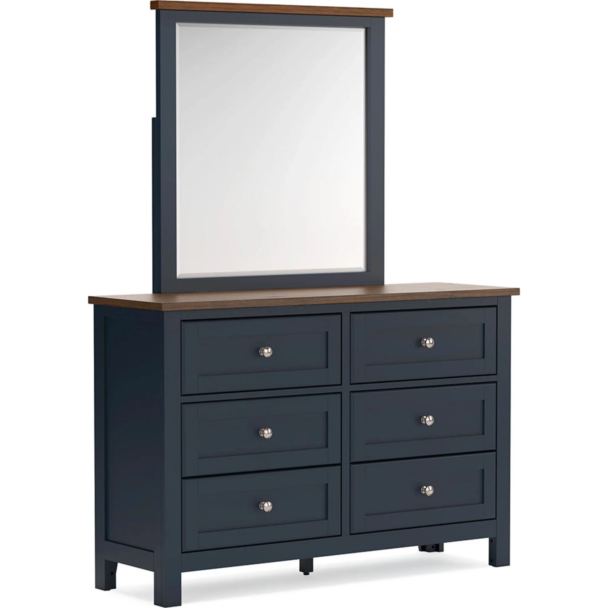 Landocken 6 Piece Queen Panel Bedroom - Blue/Brown - Image 5