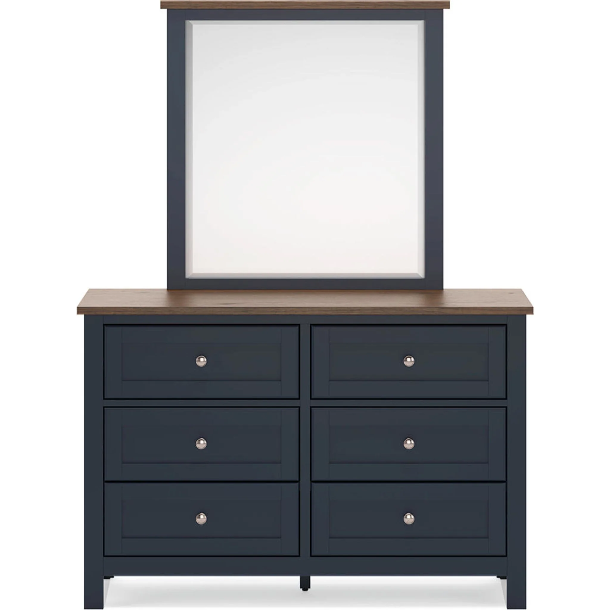 Landocken 6 Piece Queen Panel Bedroom - Blue/Brown - Image 8