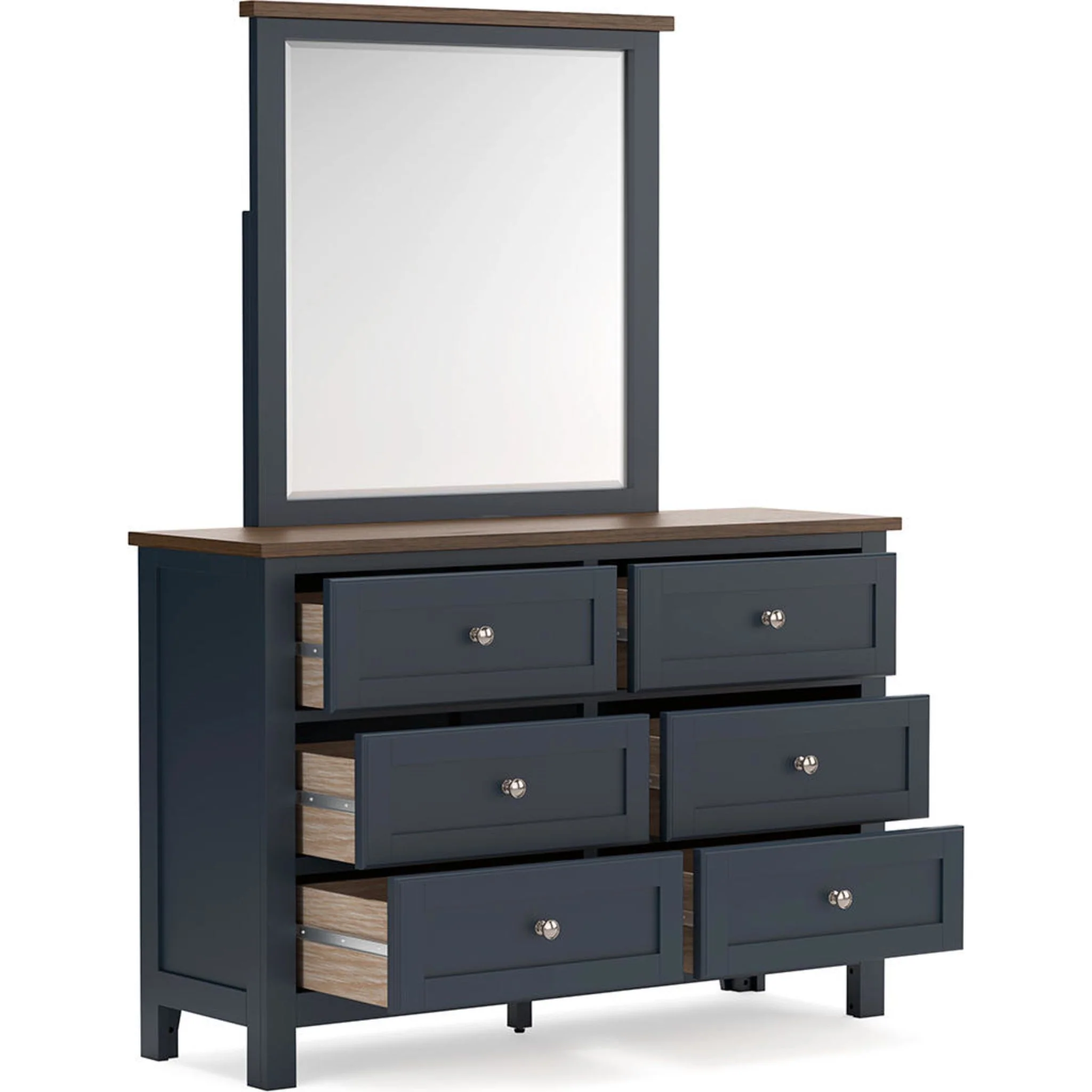 Landocken Dresser and Mirror - Blue/Brown - Image 5