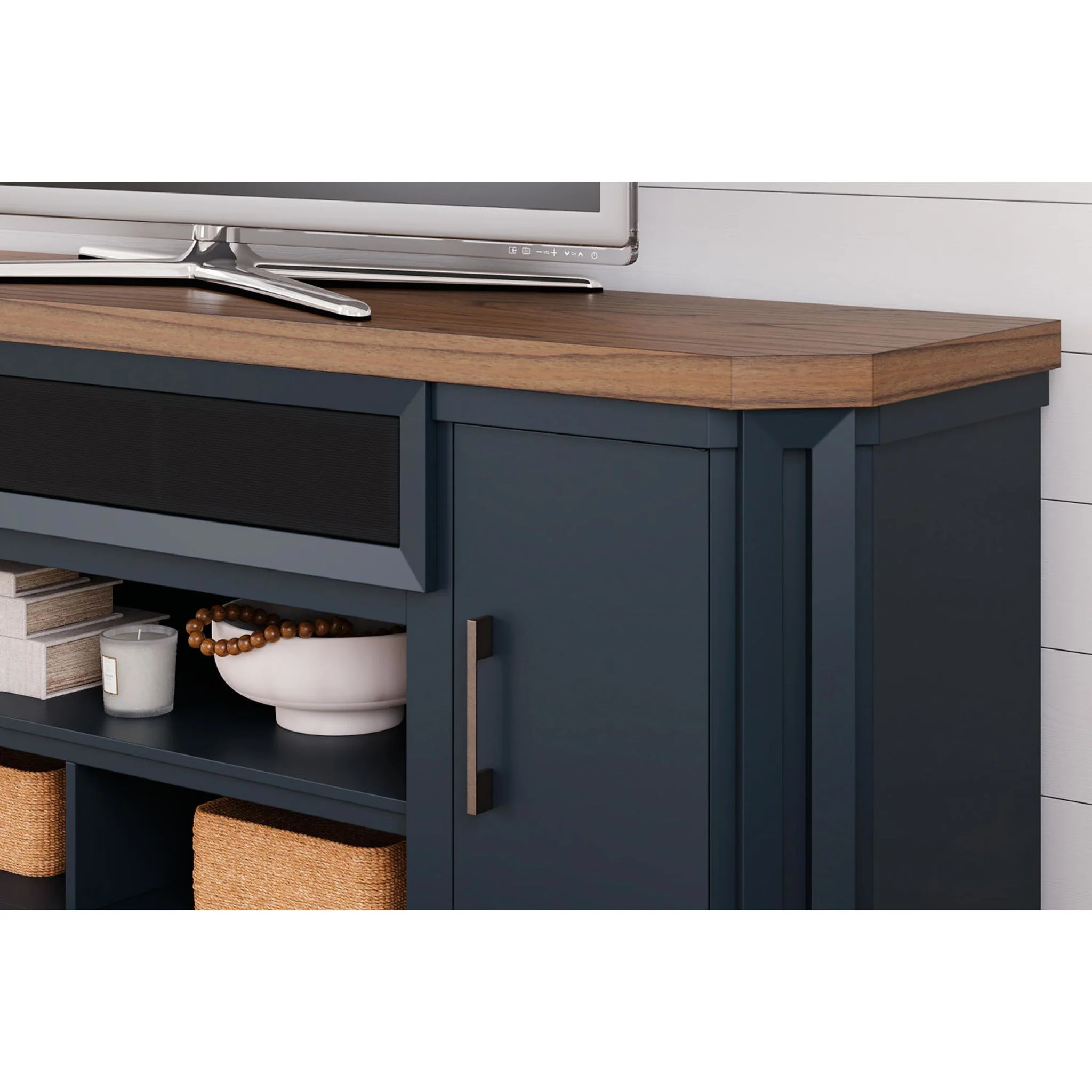 Landocken TV Stand - Brown/Blue - Image 9