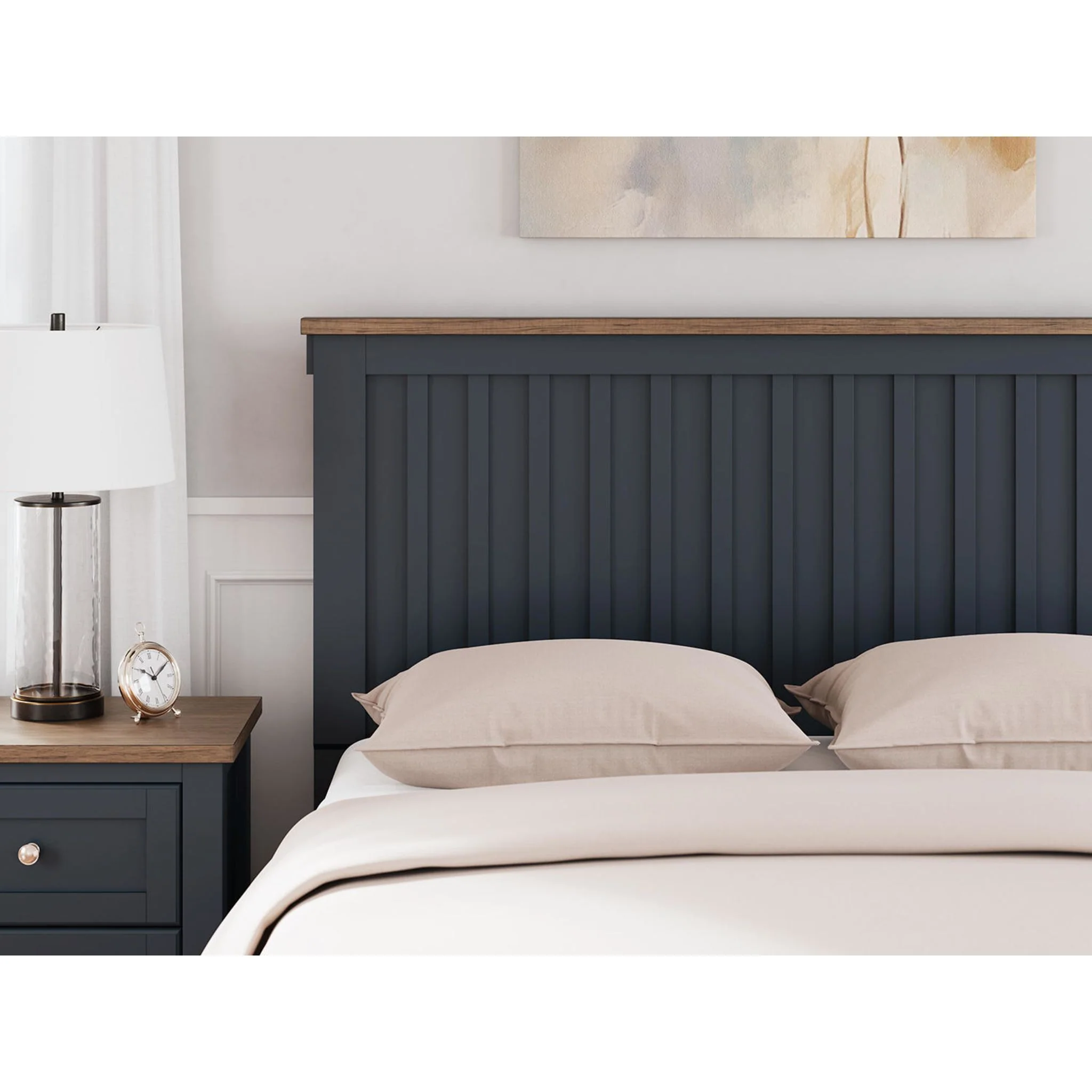 Landocken Queen Panel Headboard - Blue/Brown - Image 2