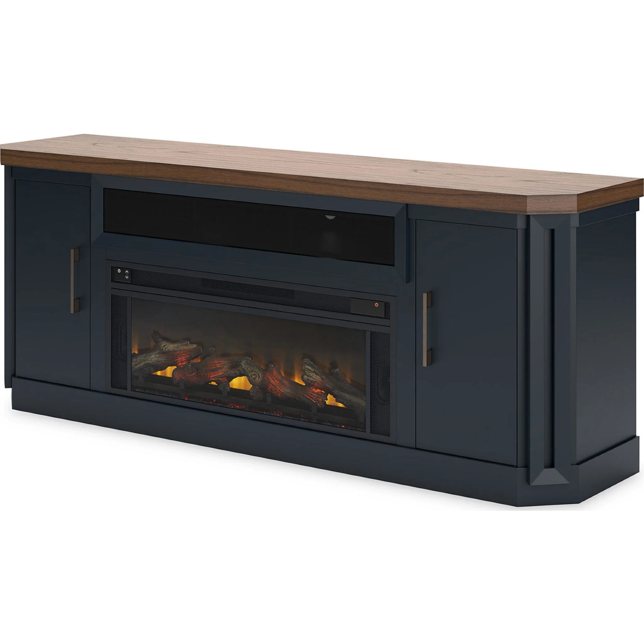 Landocken TV Stand with Fireplace - Two-tone - Image 3