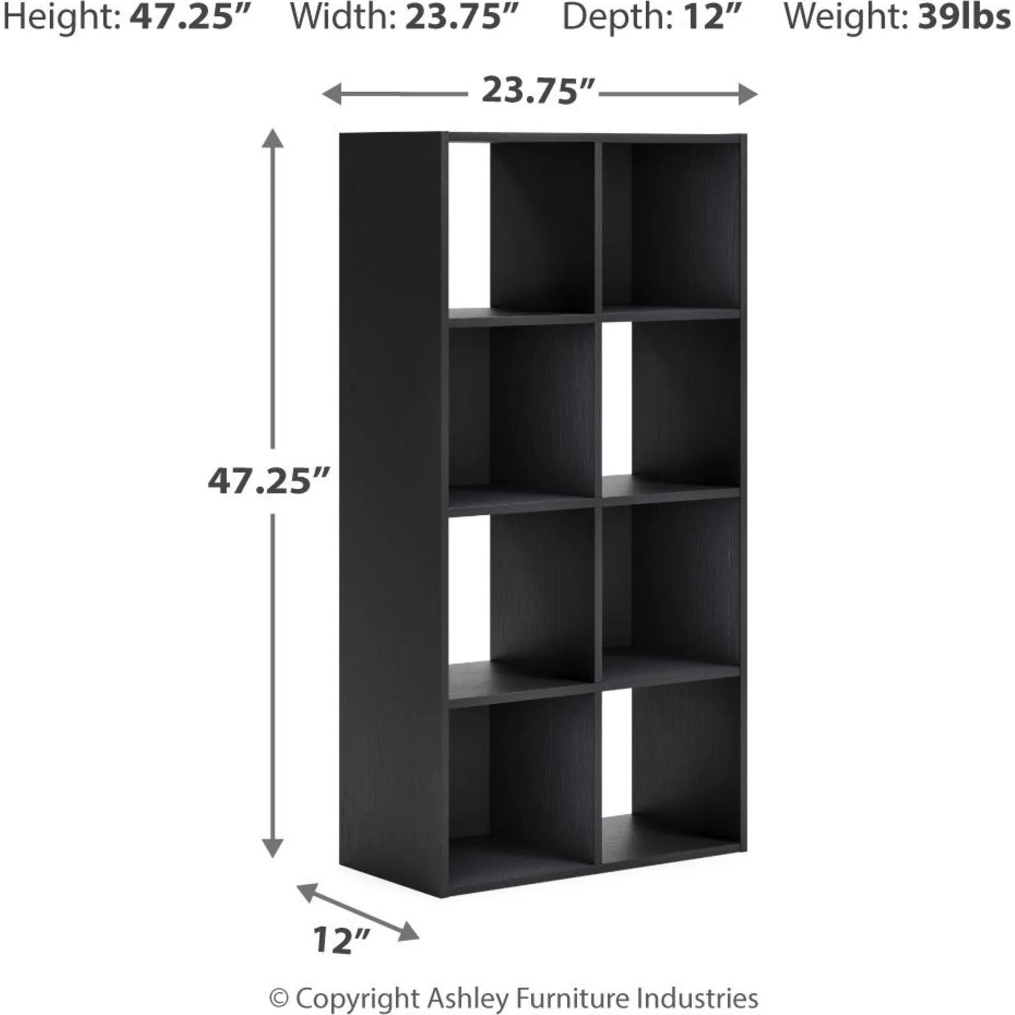 Langdrew Bookcase - Black - Image 3