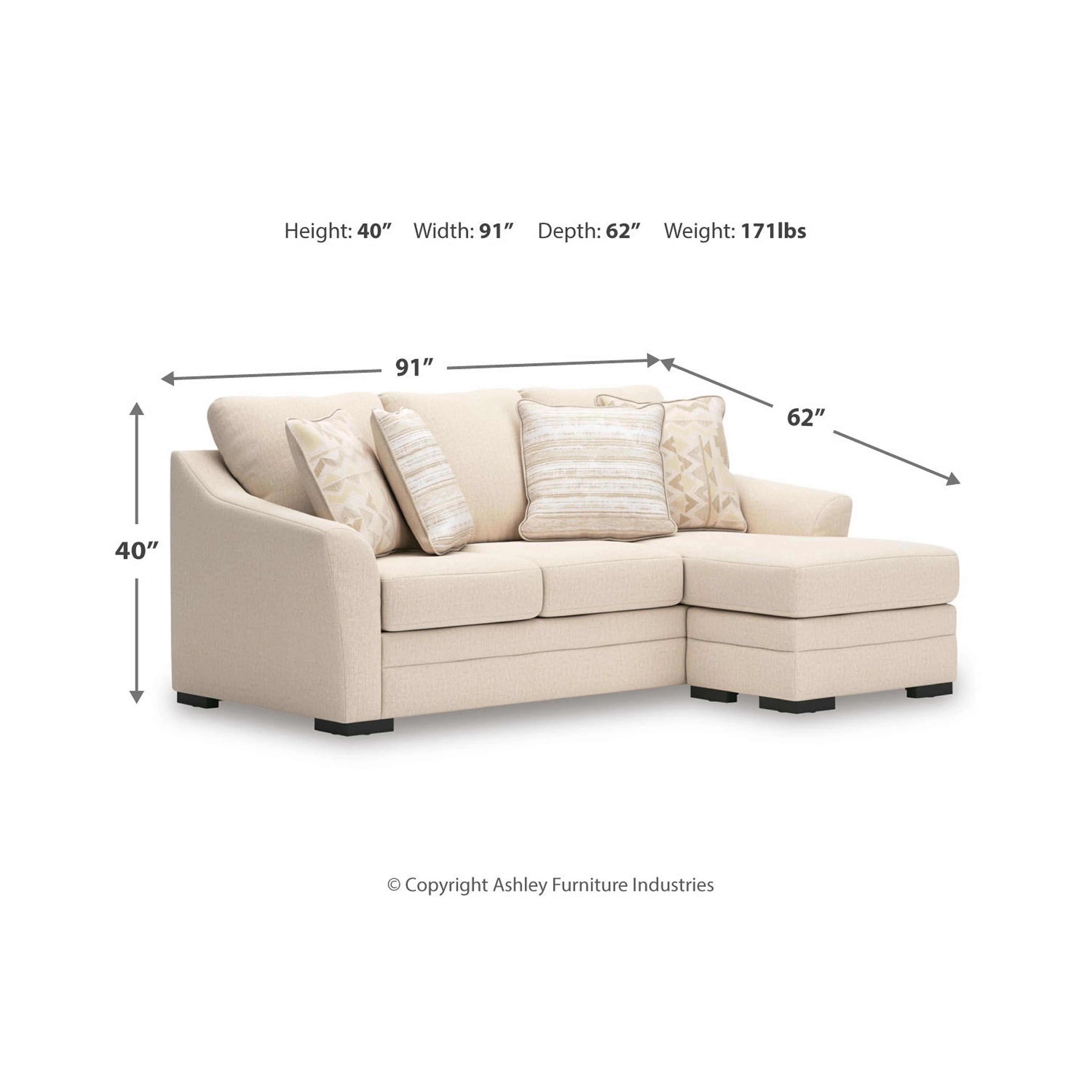 Lango Sofa Chaise - Jute - Image 3