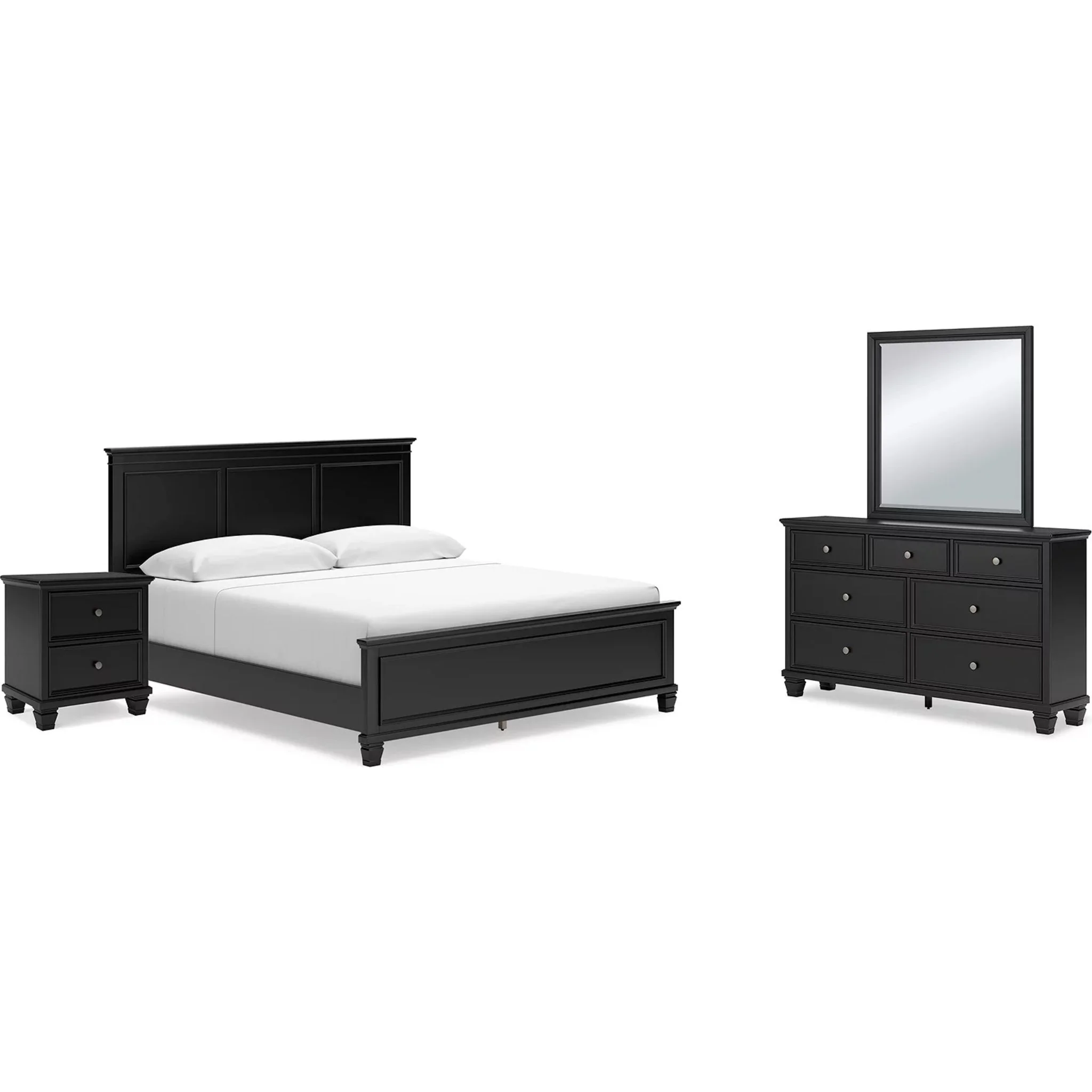 Lanolee 6 Piece Panel Bedroom - Black - Image 37