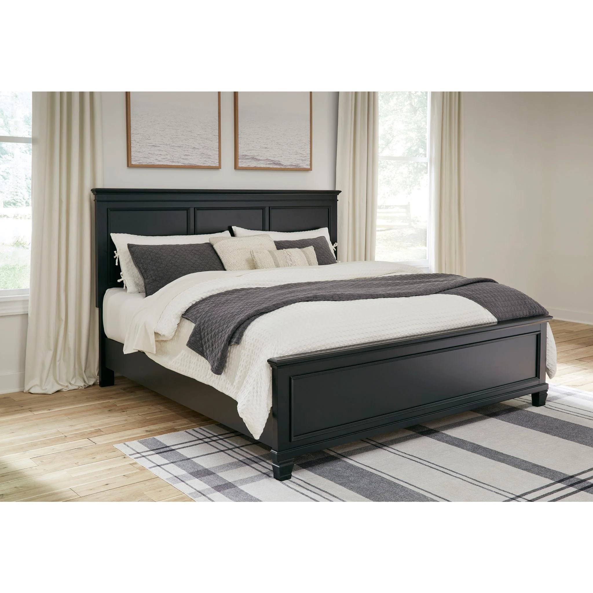 Lanolee 6 Piece Panel Bedroom - Black - Image 43