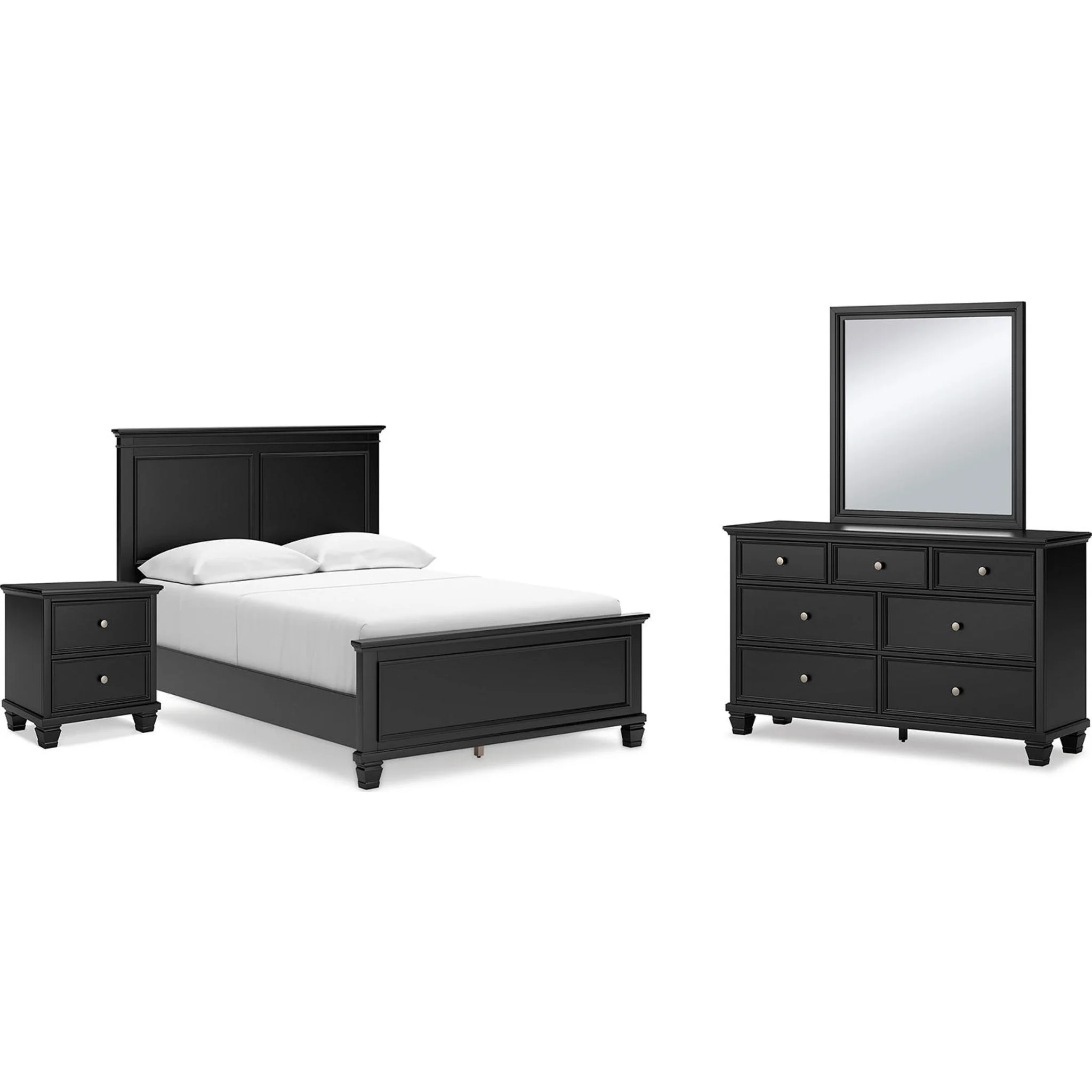 Lanolee 6 Piece Panel Bedroom - Black - Image 38