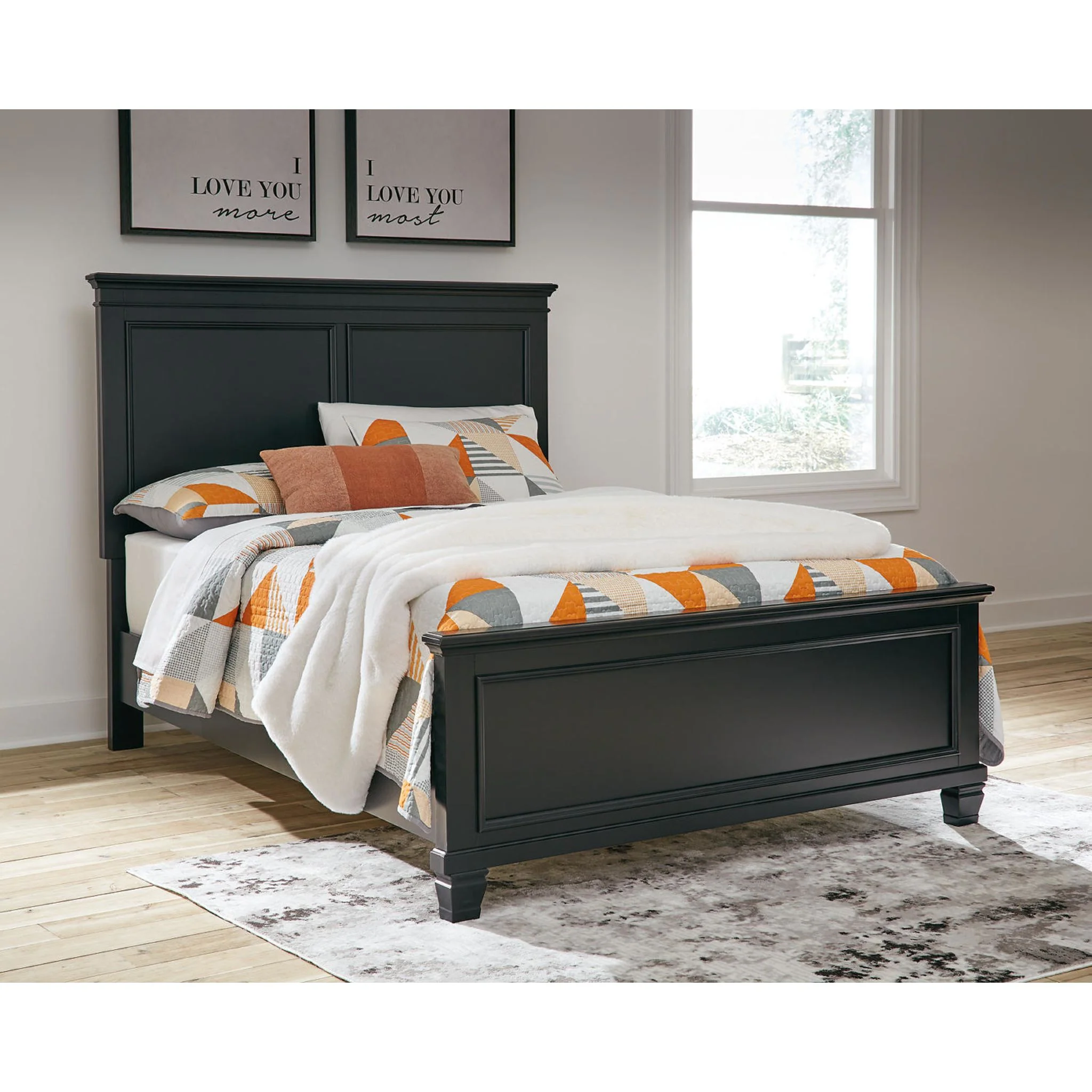 Lanolee 6 Piece Panel Bedroom - Black - Image 65