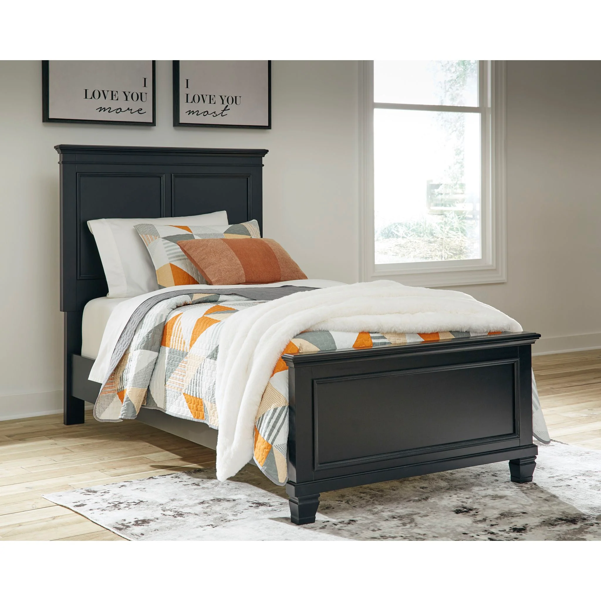 Lanolee 6 Piece Panel Bedroom - Black - Image 7