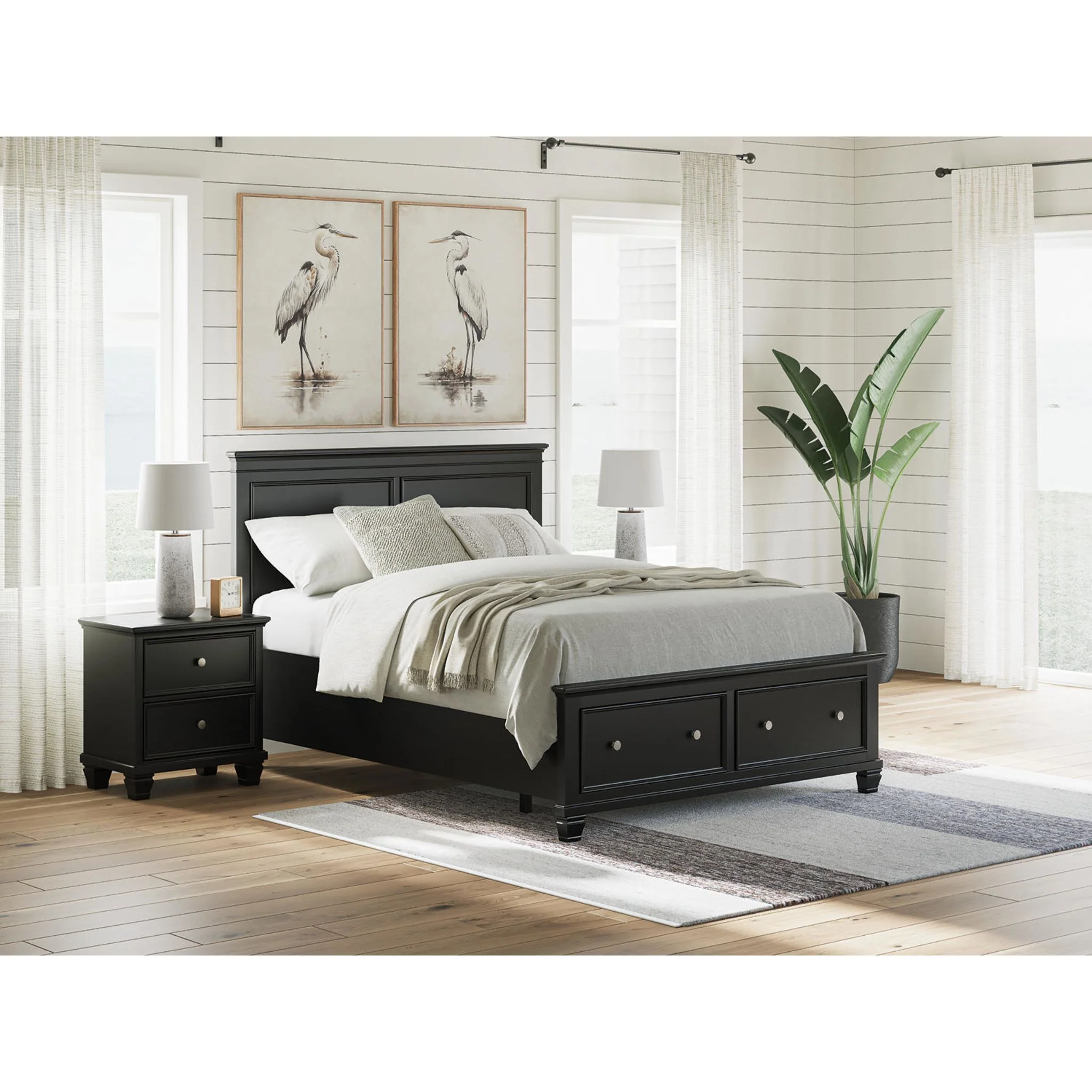 Lanolee 6 Piece Queen Storage Bedroom - Black - Image 20