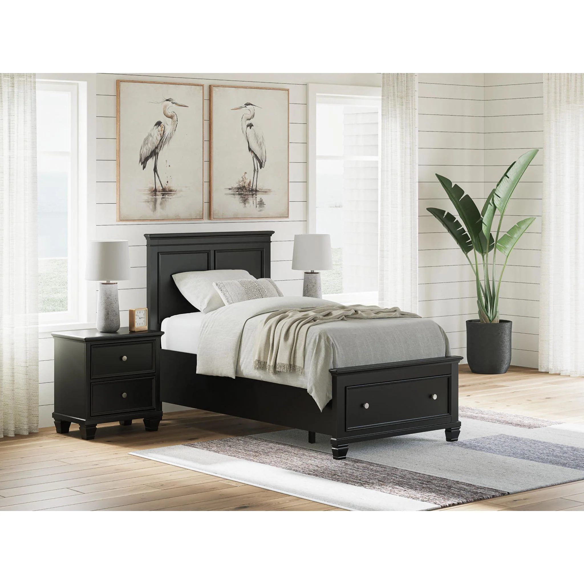 Lanolee 6 Piece Twin Storage Bedroom - Black - Image 19