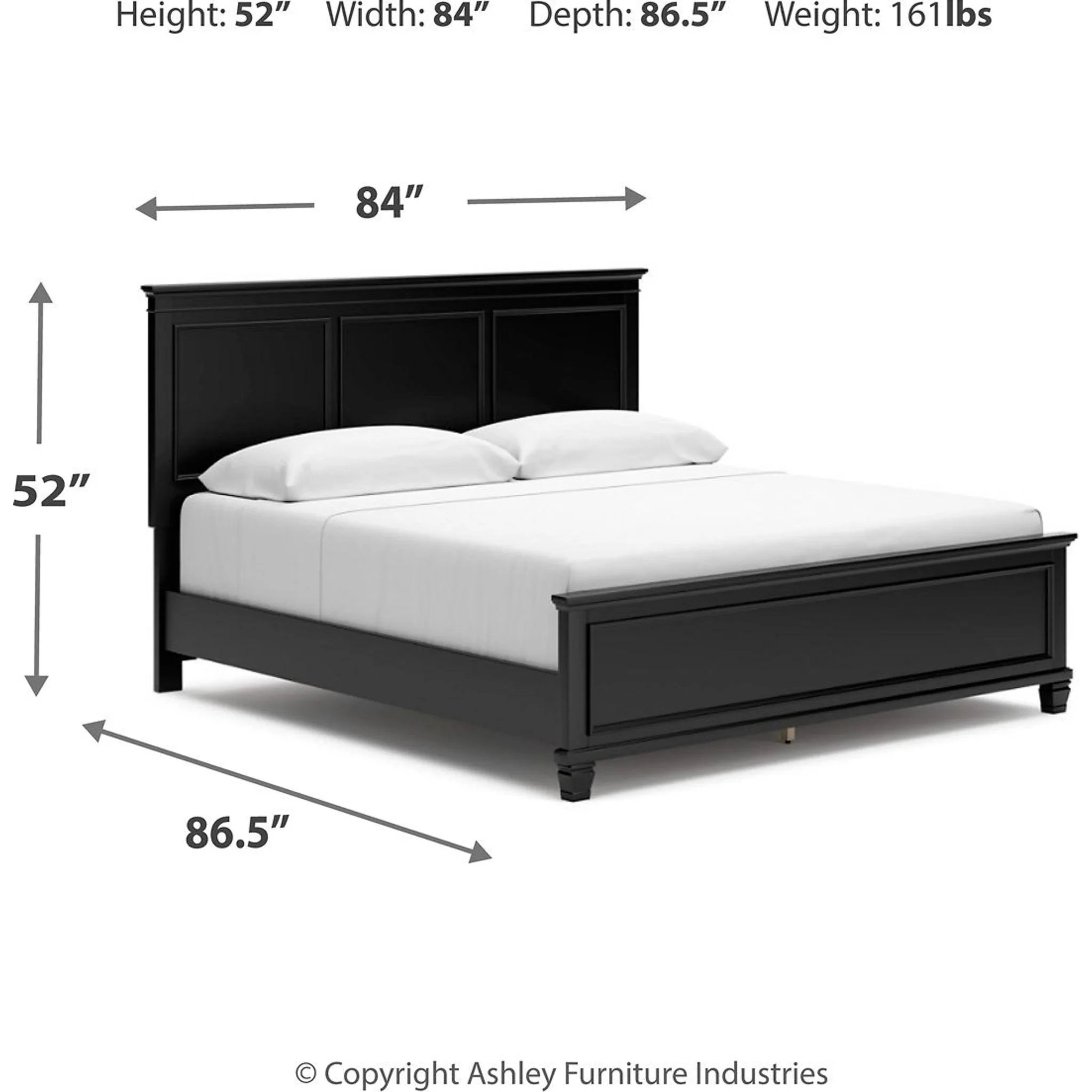Lanolee Panel Bed - Black - Image 18