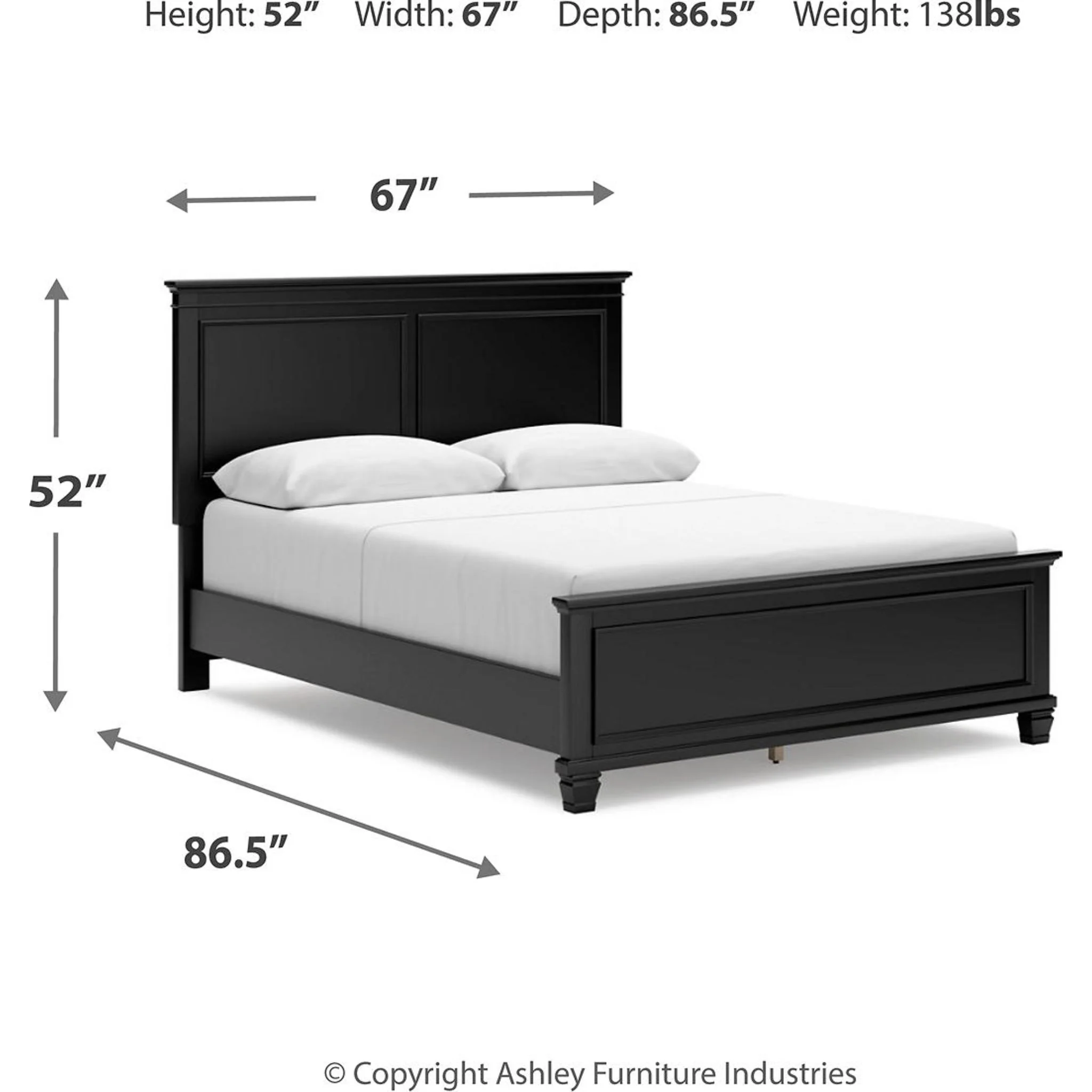Lanolee Panel Bed - Black - Image 9