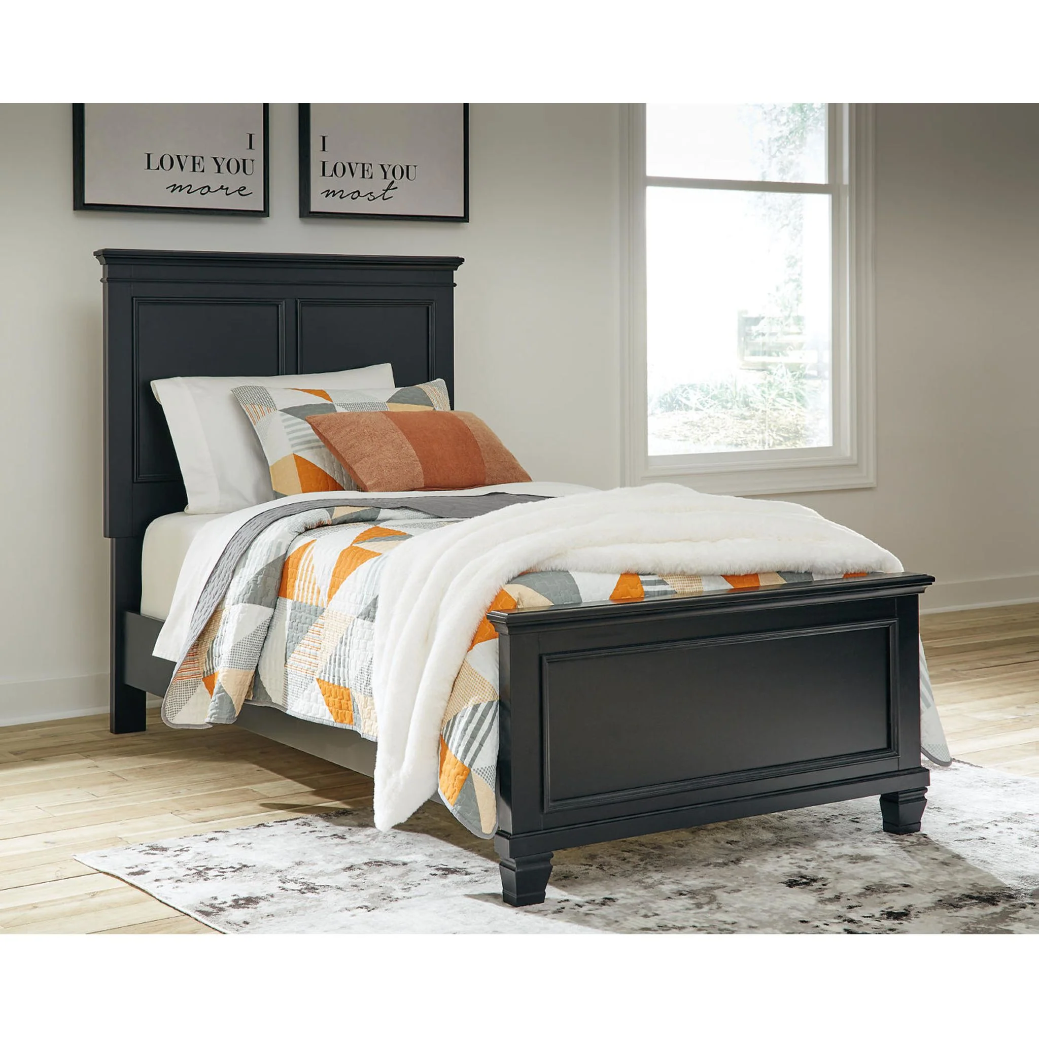 Lanolee Panel Bed - Black - Image 10