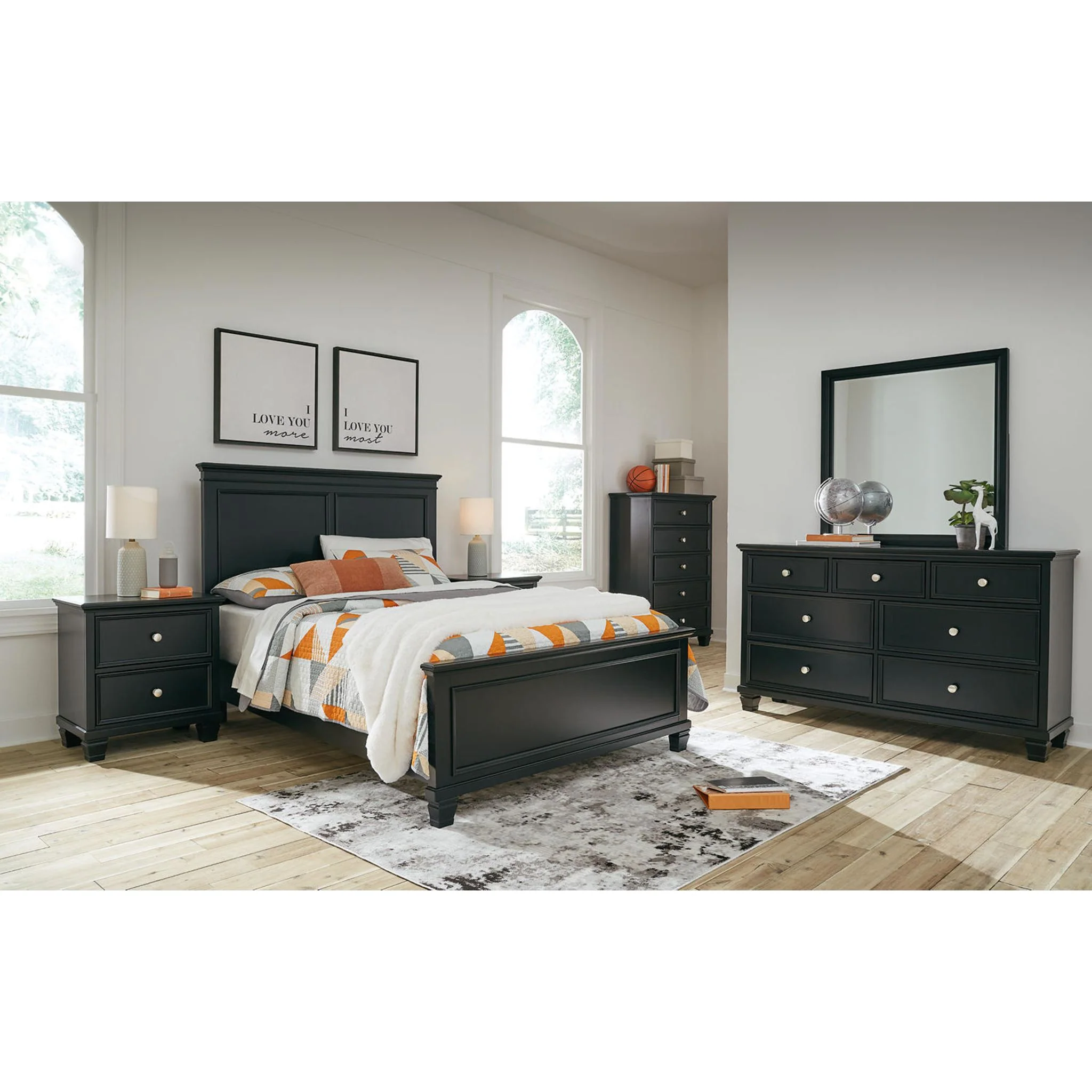 Lanolee Panel Bed - Black - Image 28