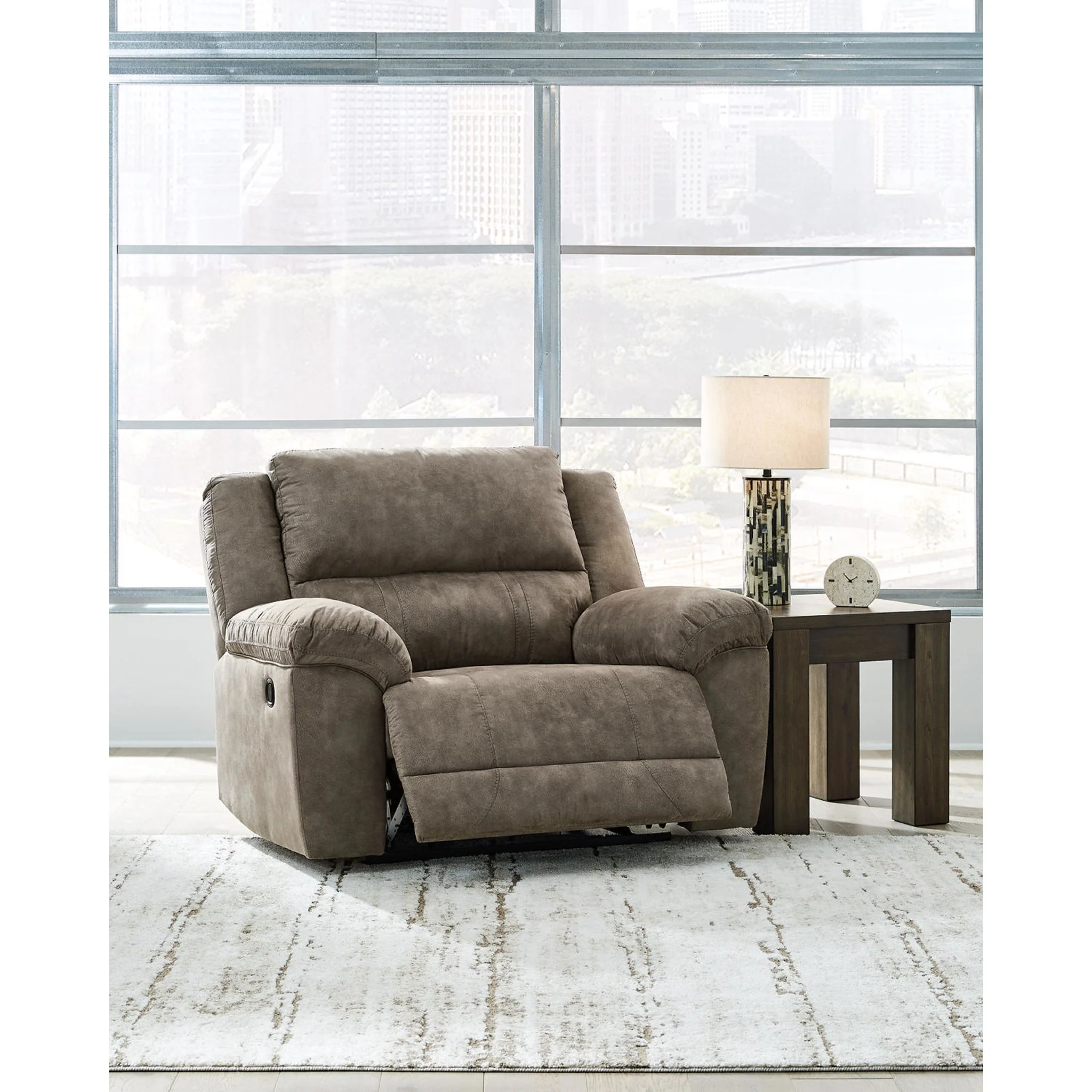 Laresview Oversized Recliner - Fossil - Image 13