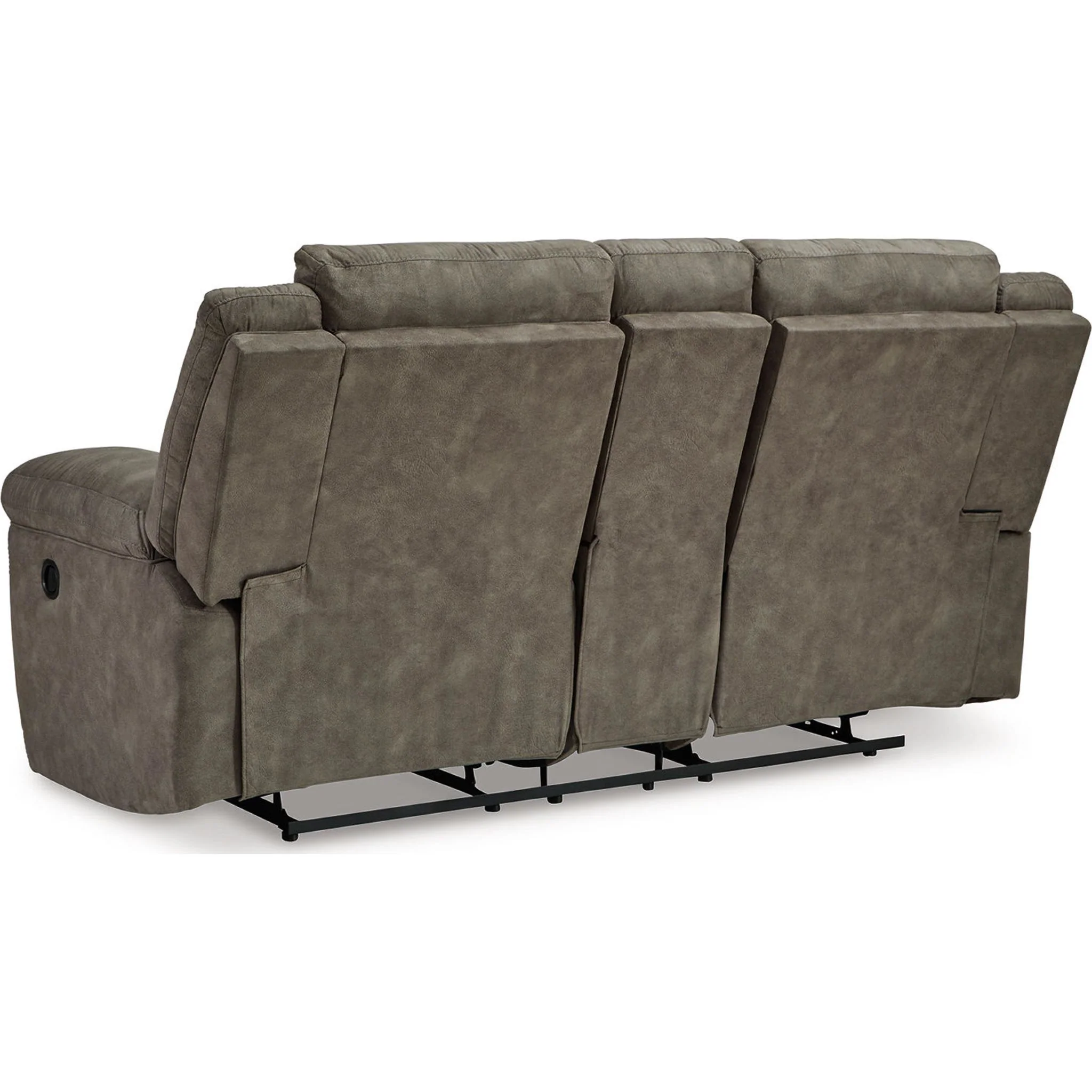 Laresview Reclining Loveseat with Console - Fossil - Image 6