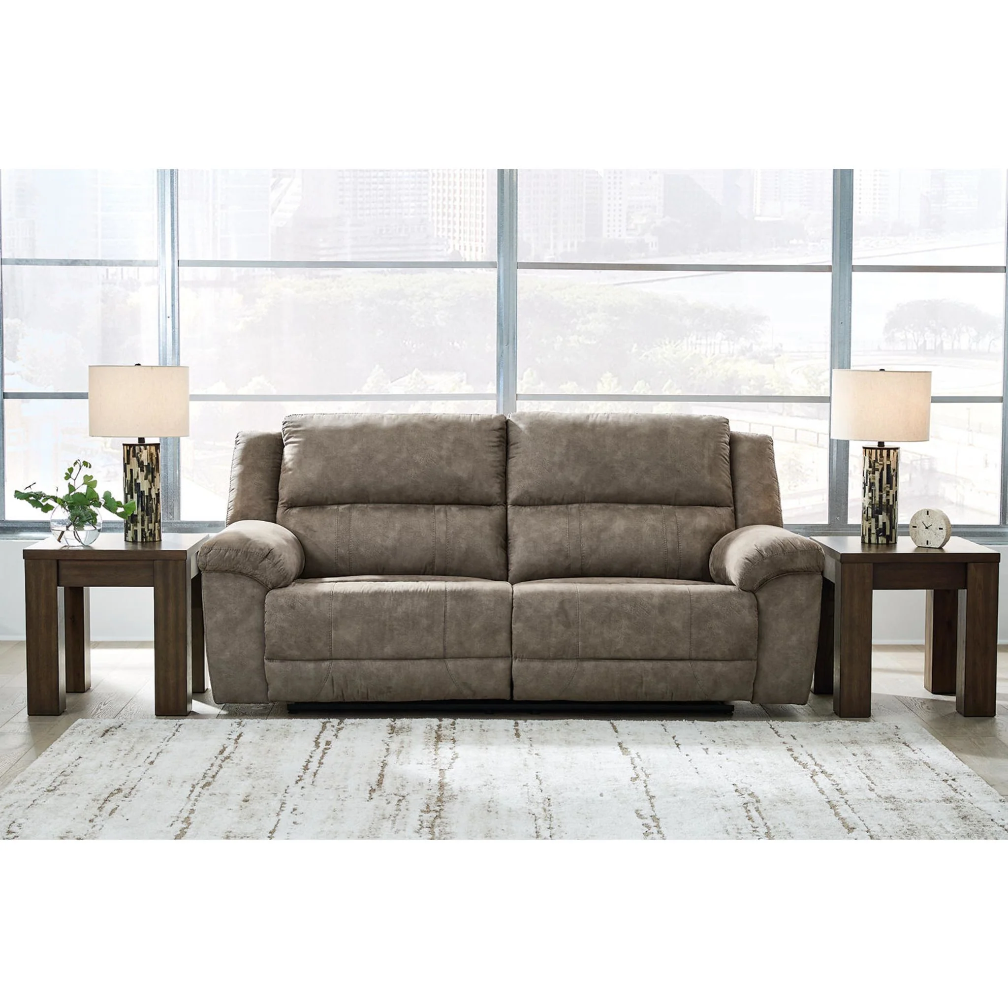 Laresview Reclining Sofa - Fossil - Image 2