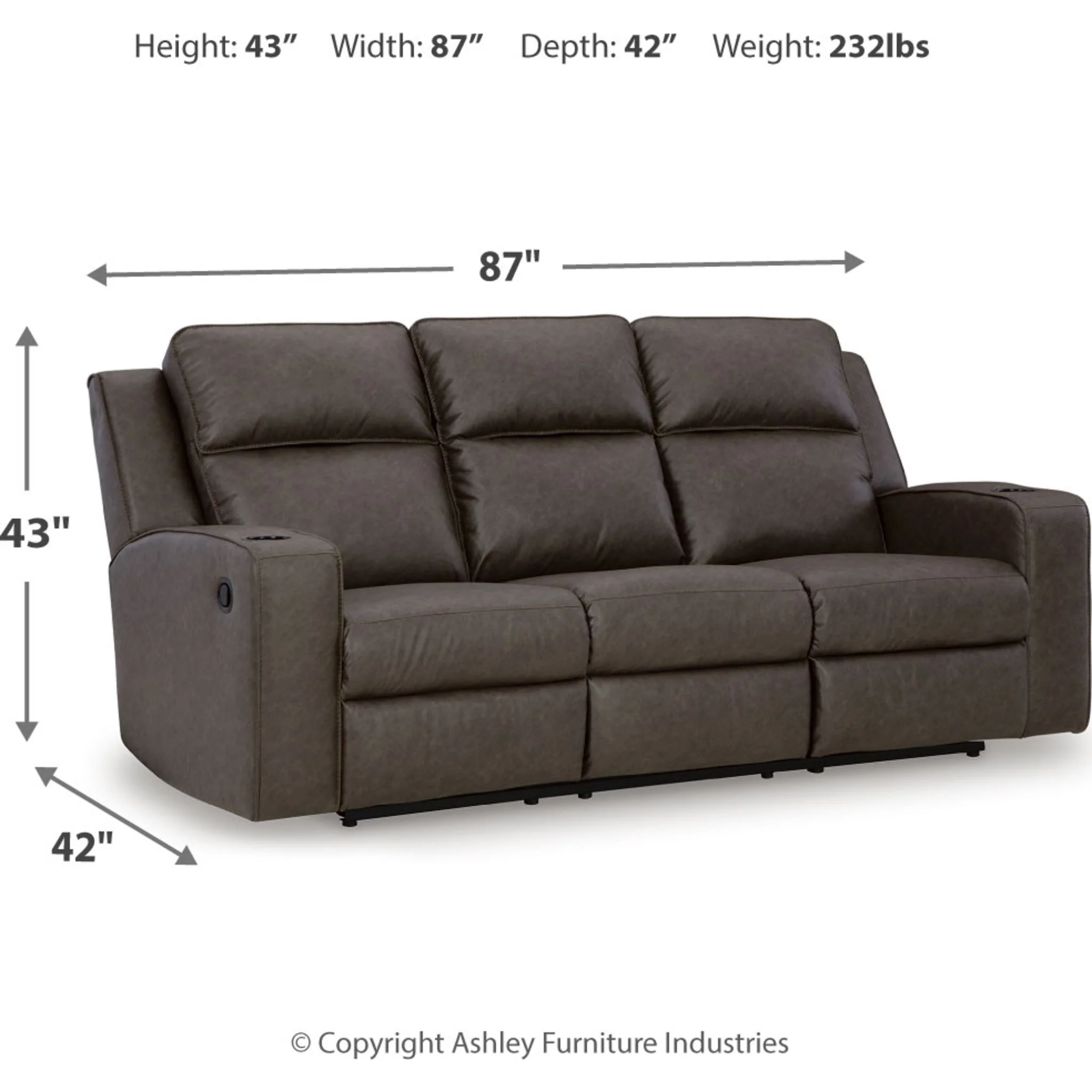 Lavenhorne Reclining Sofa with Drop Table - Image 37