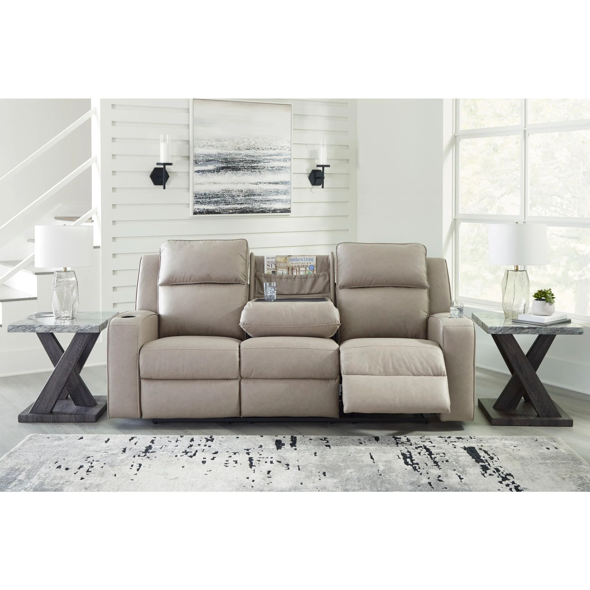 Lavenhorne Reclining Sofa with Drop Table - Image 5