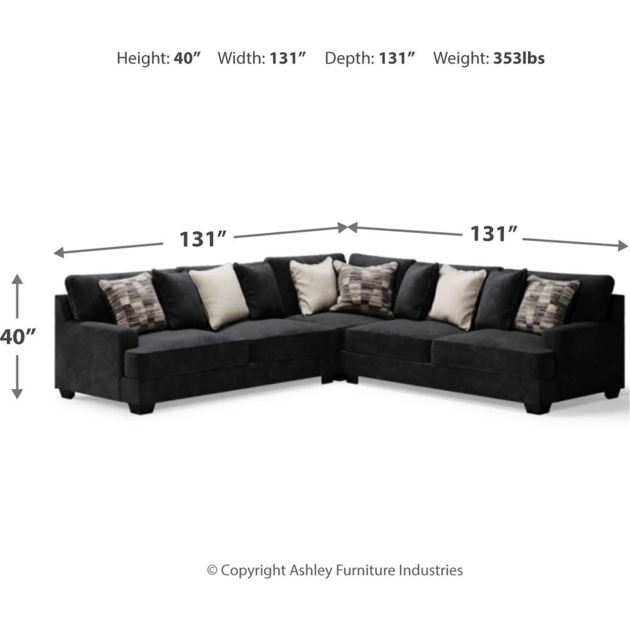 Lavernett 3 Piece Sectional - Image 9