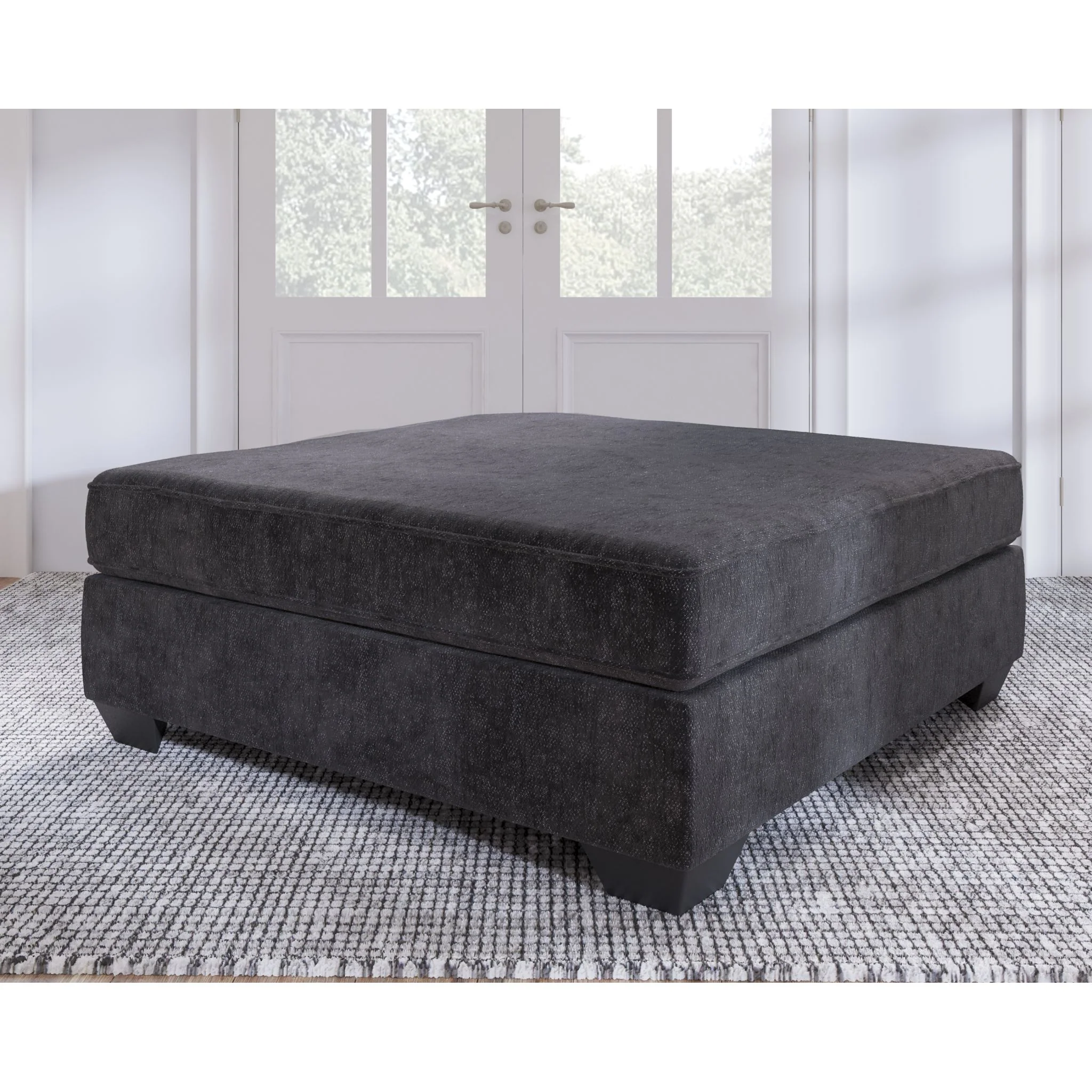 Lavernett Oversized Accent Ottoman - Charcoal - Image 2