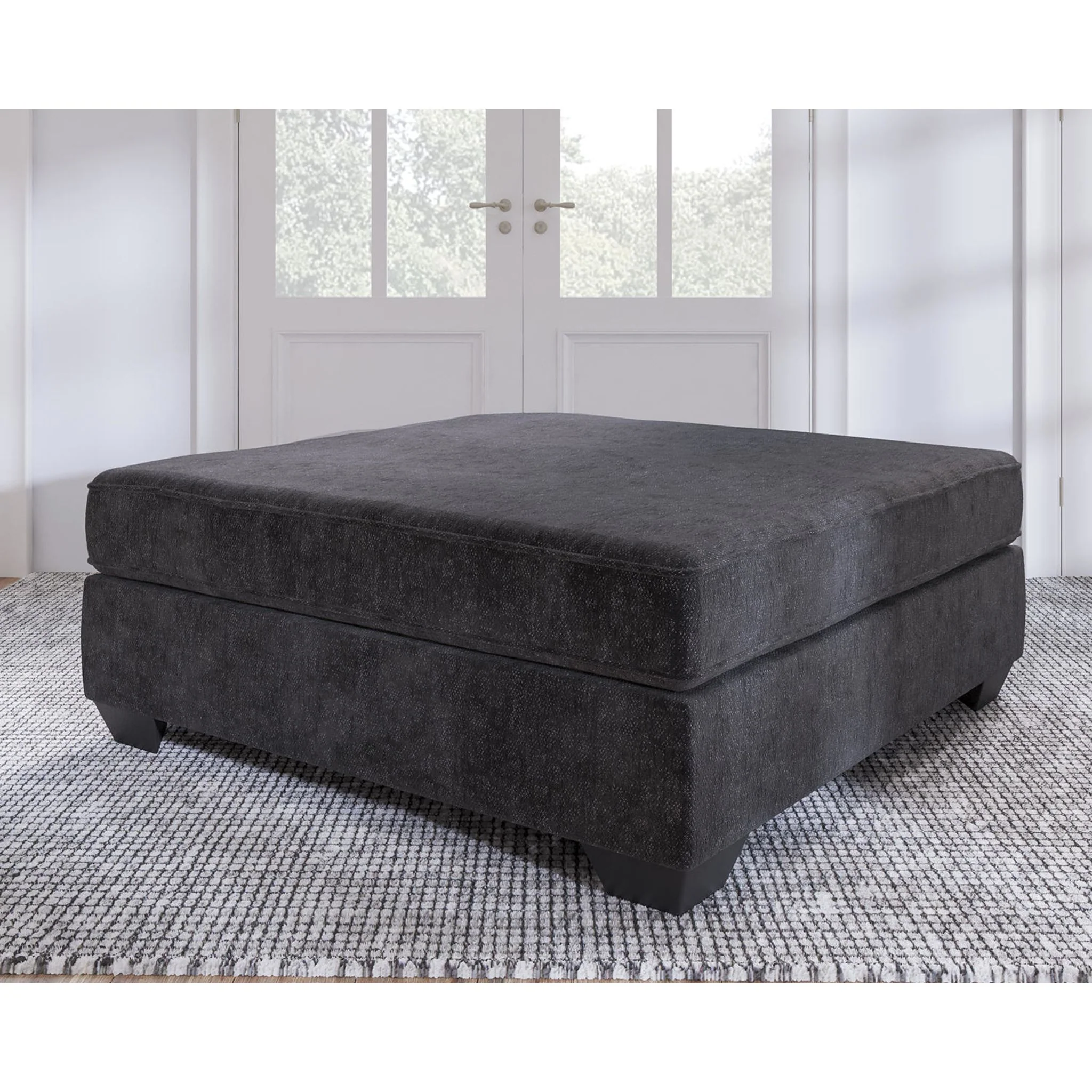 Lavernett Oversized Accent Ottoman - Charcoal - Image 6