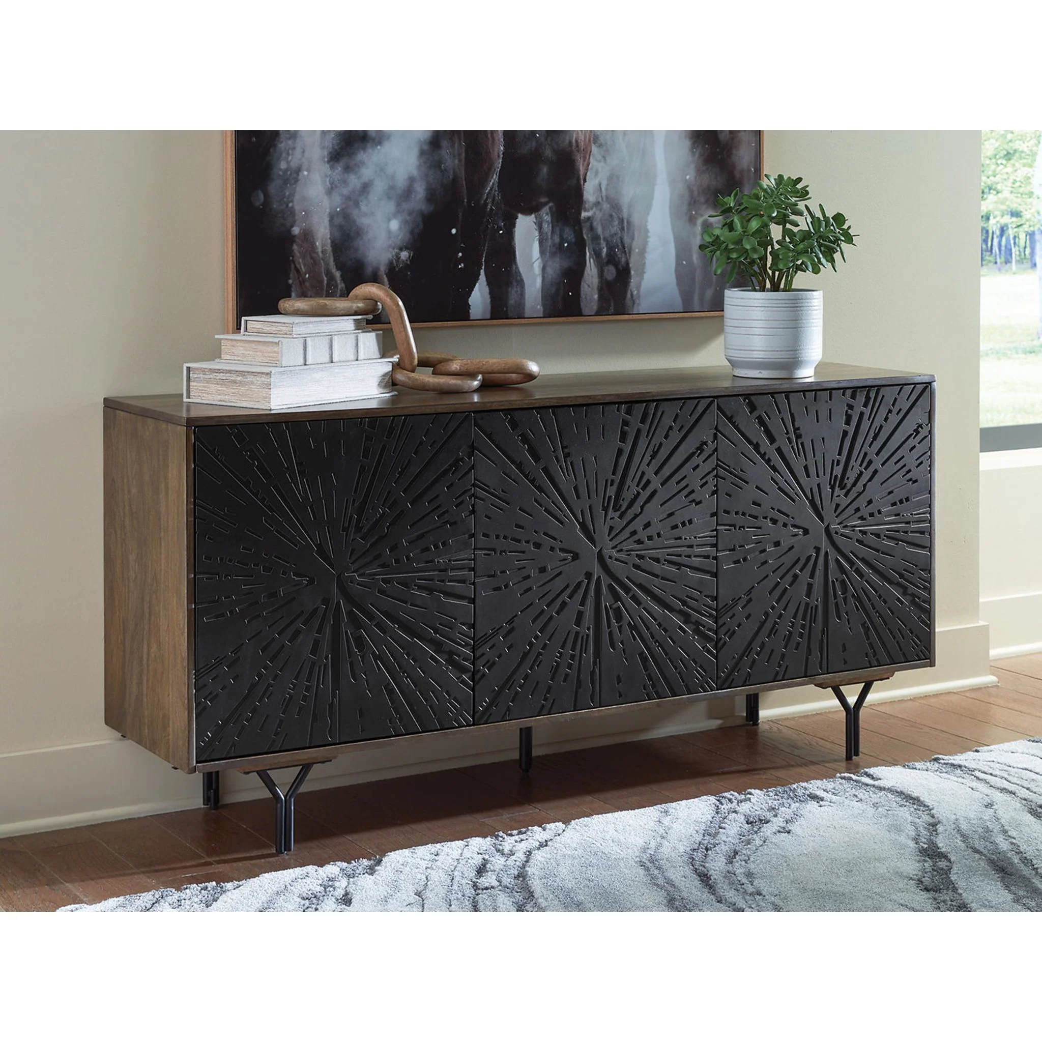 Lavinmont Accent Cabinet - Multi Brown - Image 2