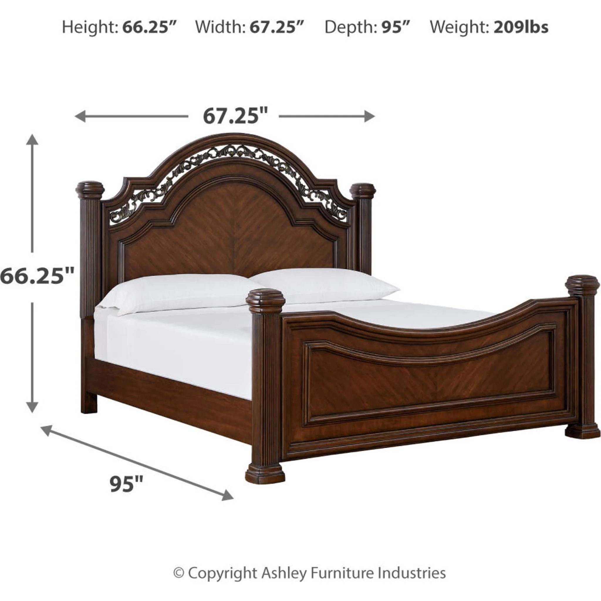 Lavinton 6 Piece Queen Poster Bedroom - Brown - Image 3
