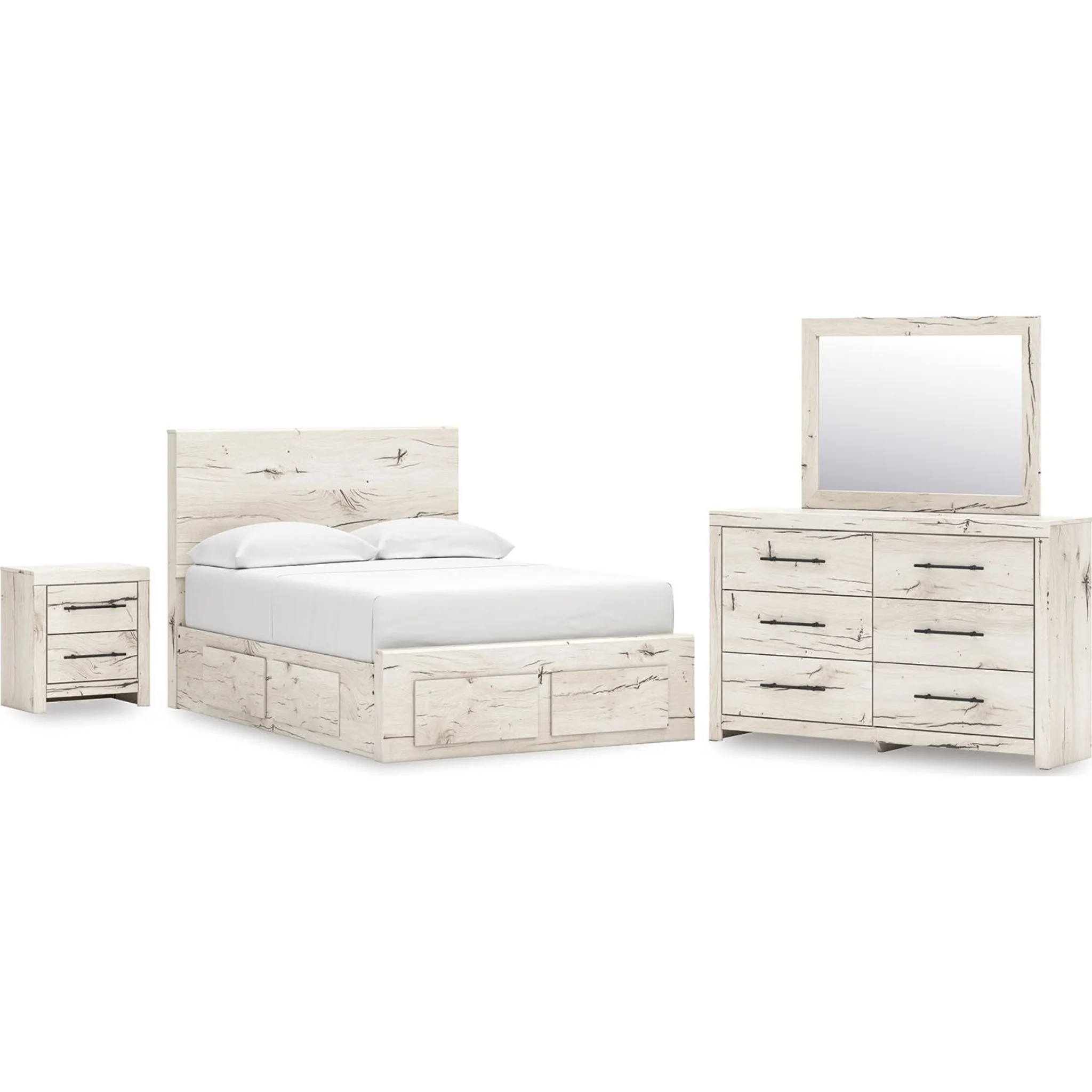 Lawroy 6 Piece Full Storage Bedroom - Light Natural