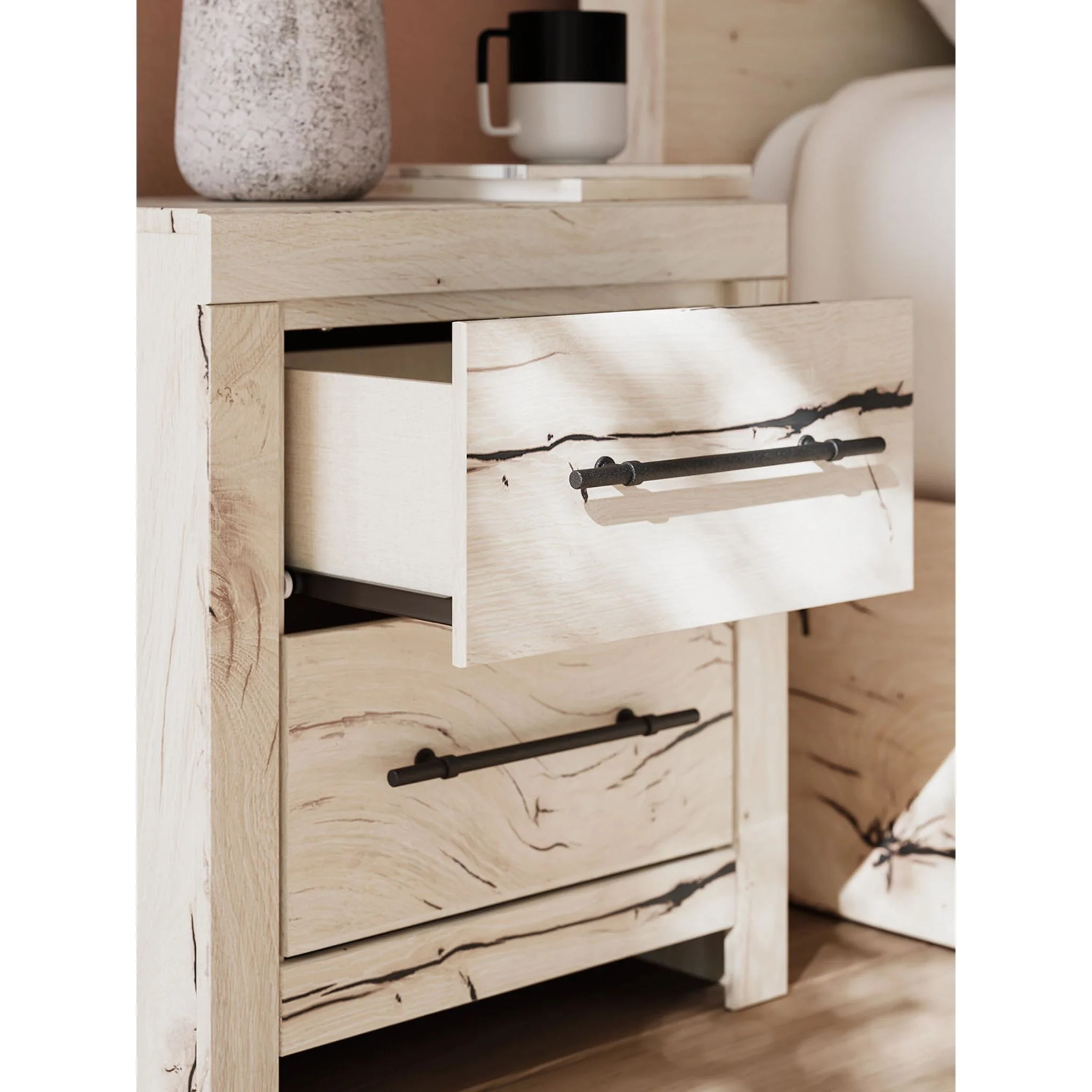Lawroy 6 Piece Full Storage Bedroom - Light Natural - Image 24