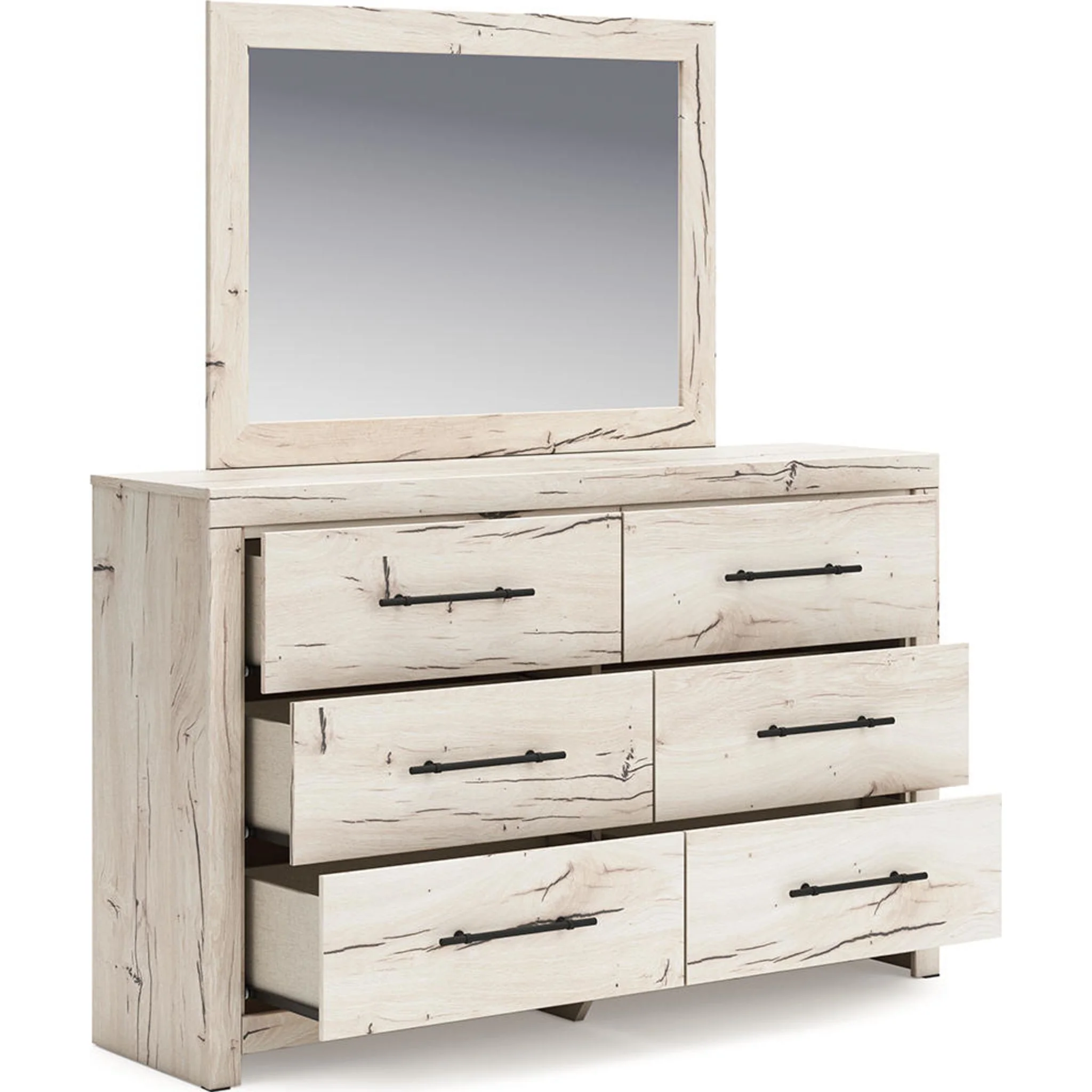 Lawroy 6 Piece King Panel Bedroom - Light Natural - Image 11