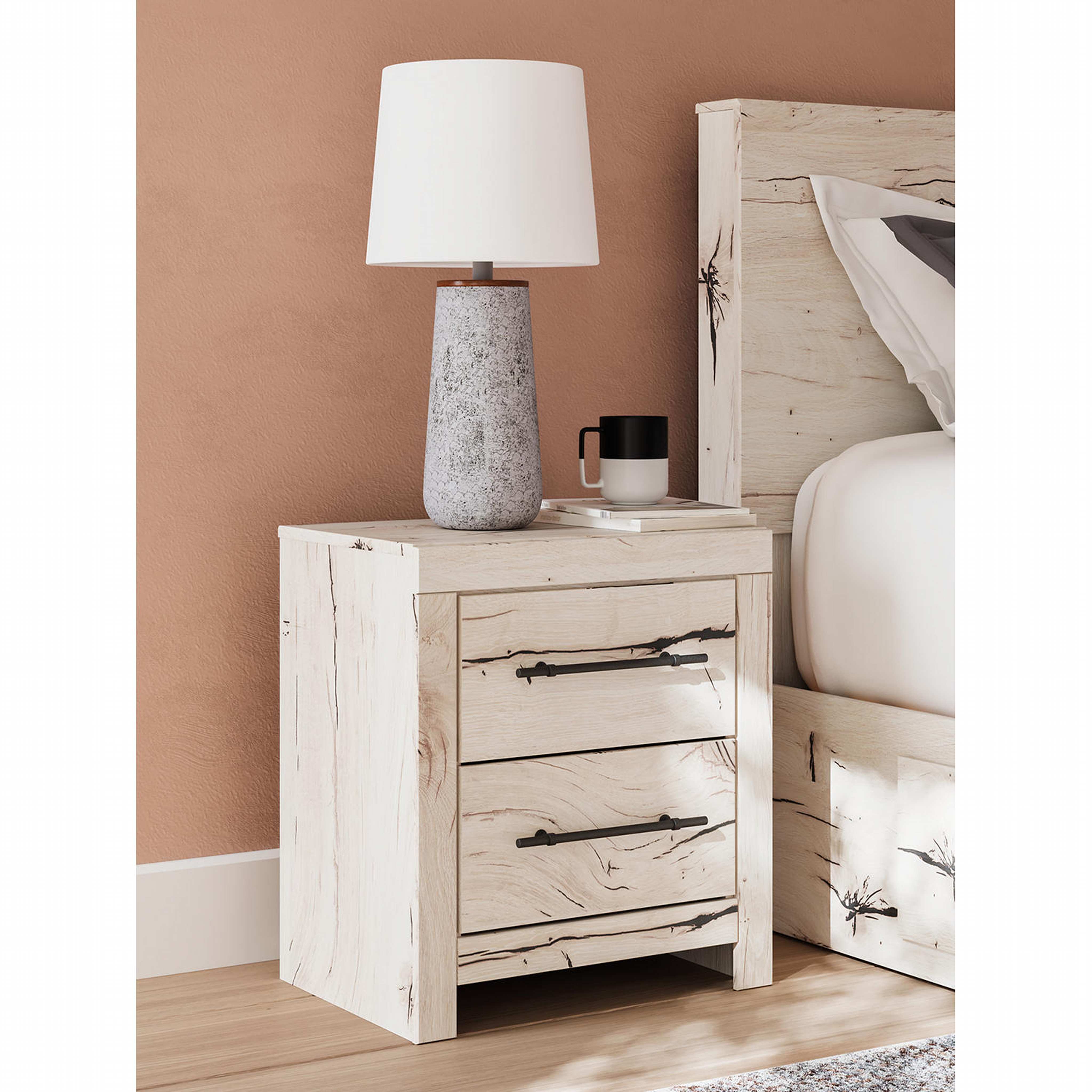 Lawroy 6 Piece King Panel Bedroom - Light Natural - Image 3