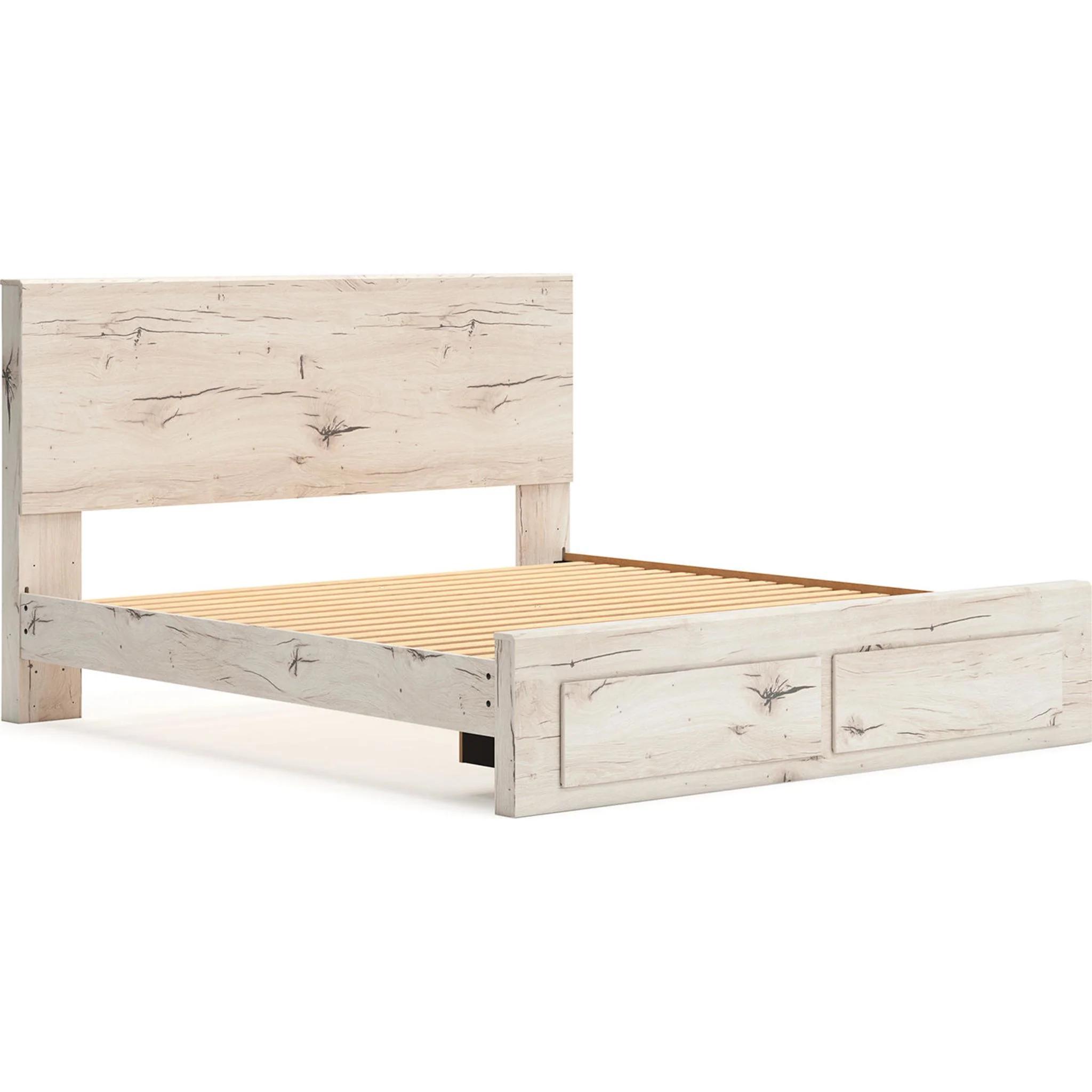 Lawroy 6 Piece King Storage Bedroom - Light Natural - Image 4