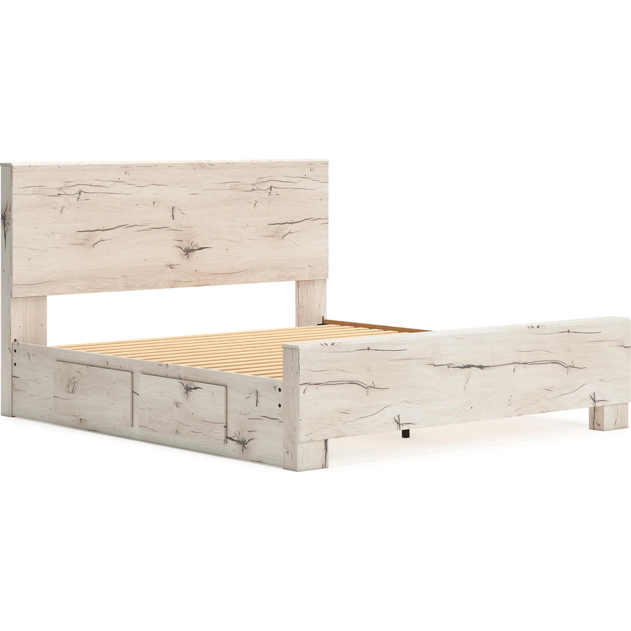 Lawroy 6 Piece King Storage Bedroom - Light Natural - Image 4