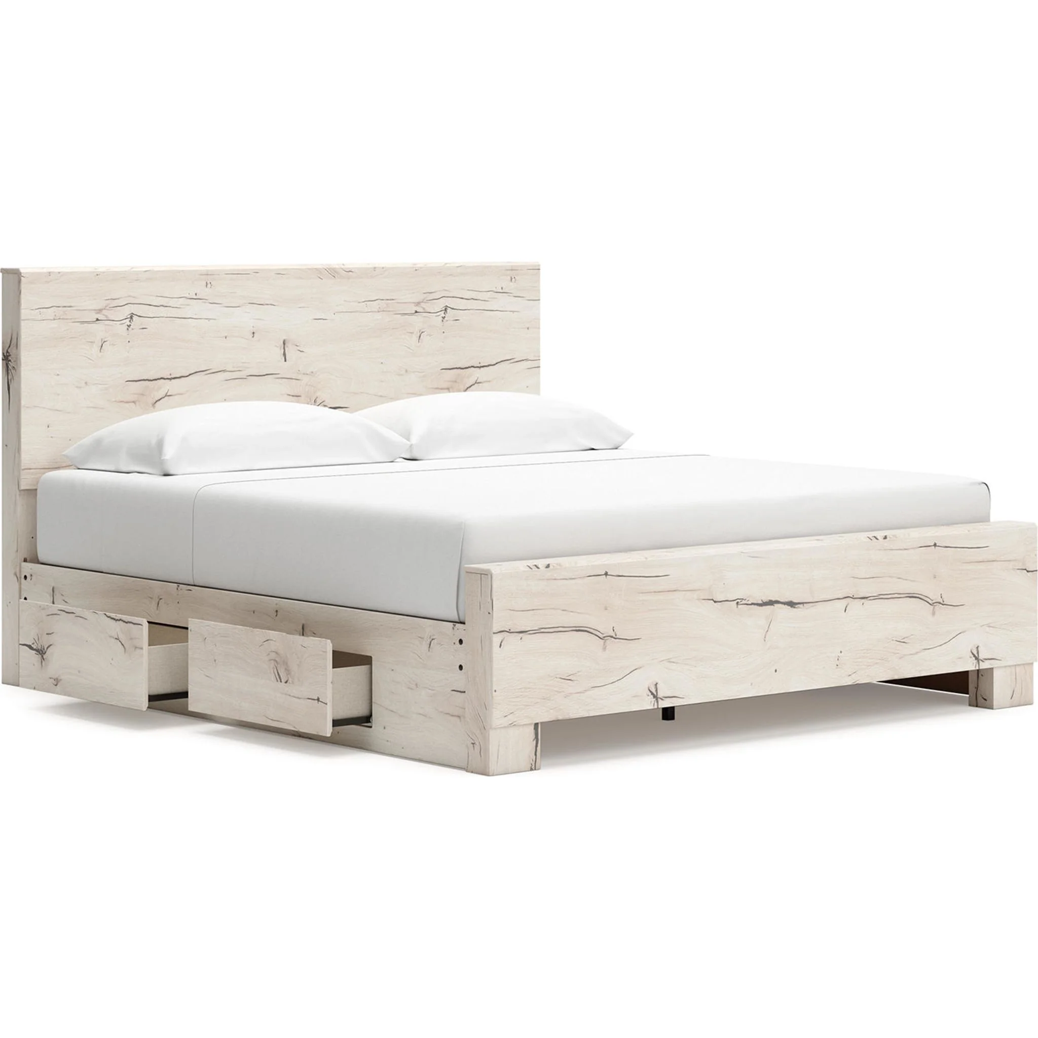 Lawroy 6 Piece King Storage Bedroom - Light Natural - Image 4