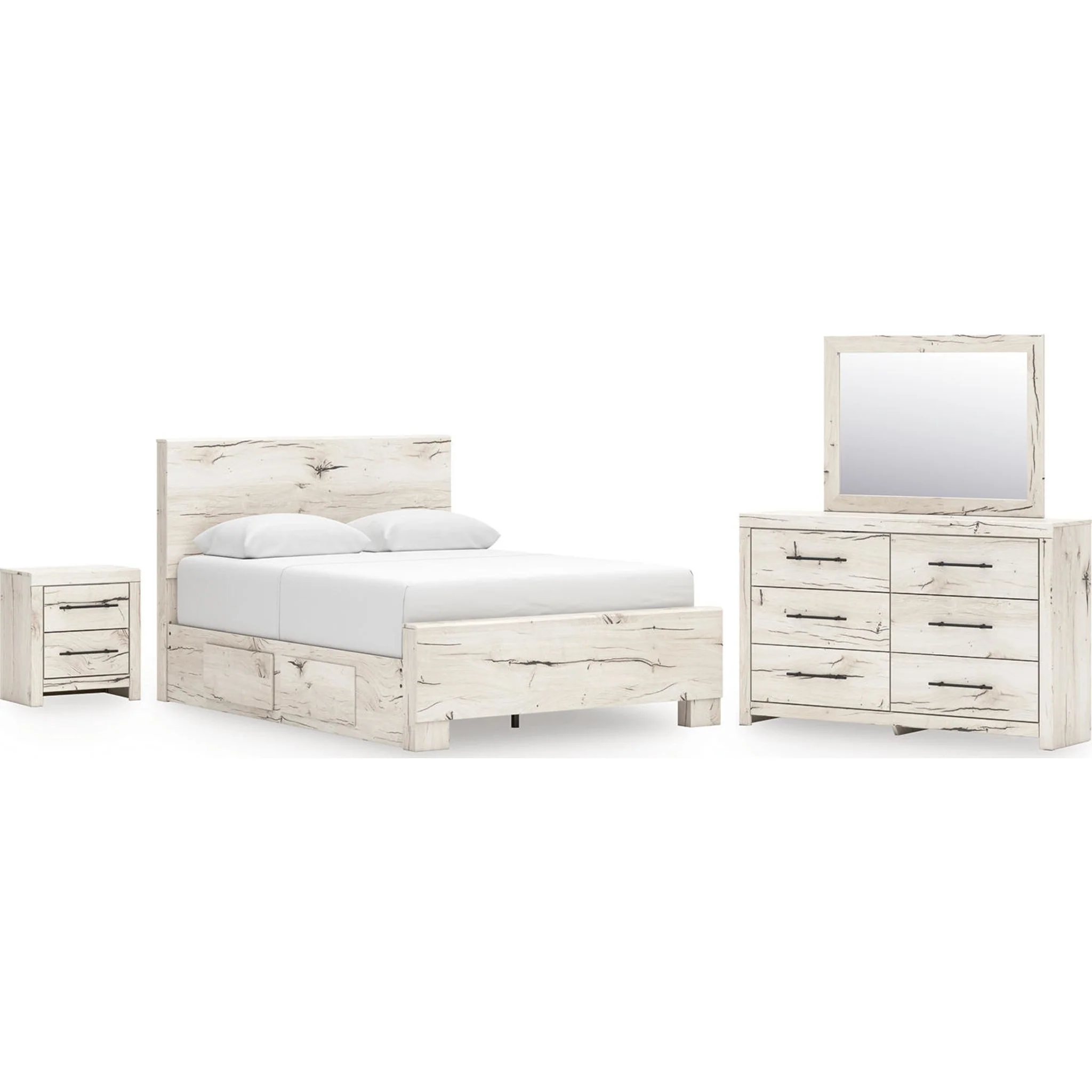 Lawroy 6 Piece Queen Storage Bedroom - Light Natural