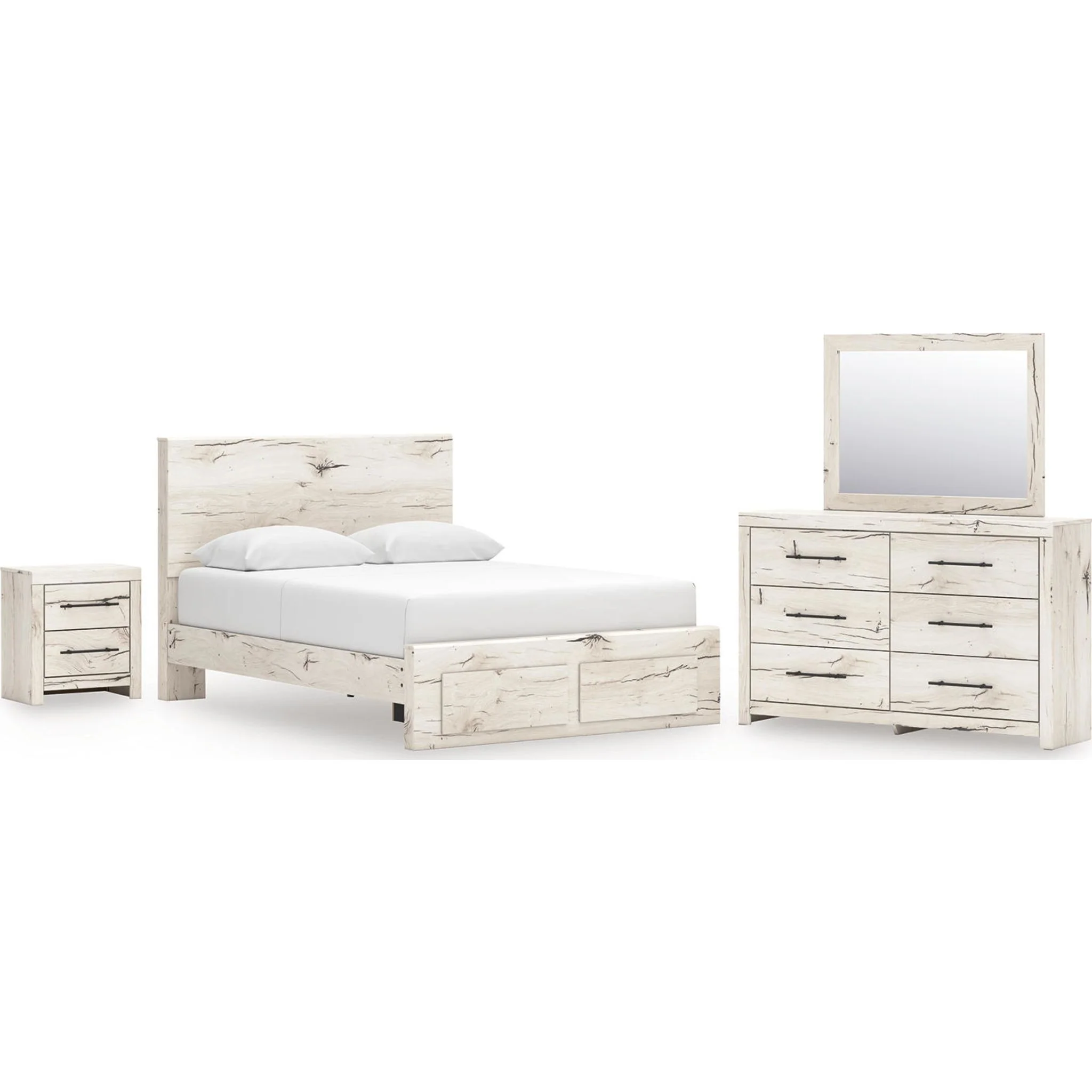 Lawroy 6 Piece Queen Storage Bedroom - Light Natural