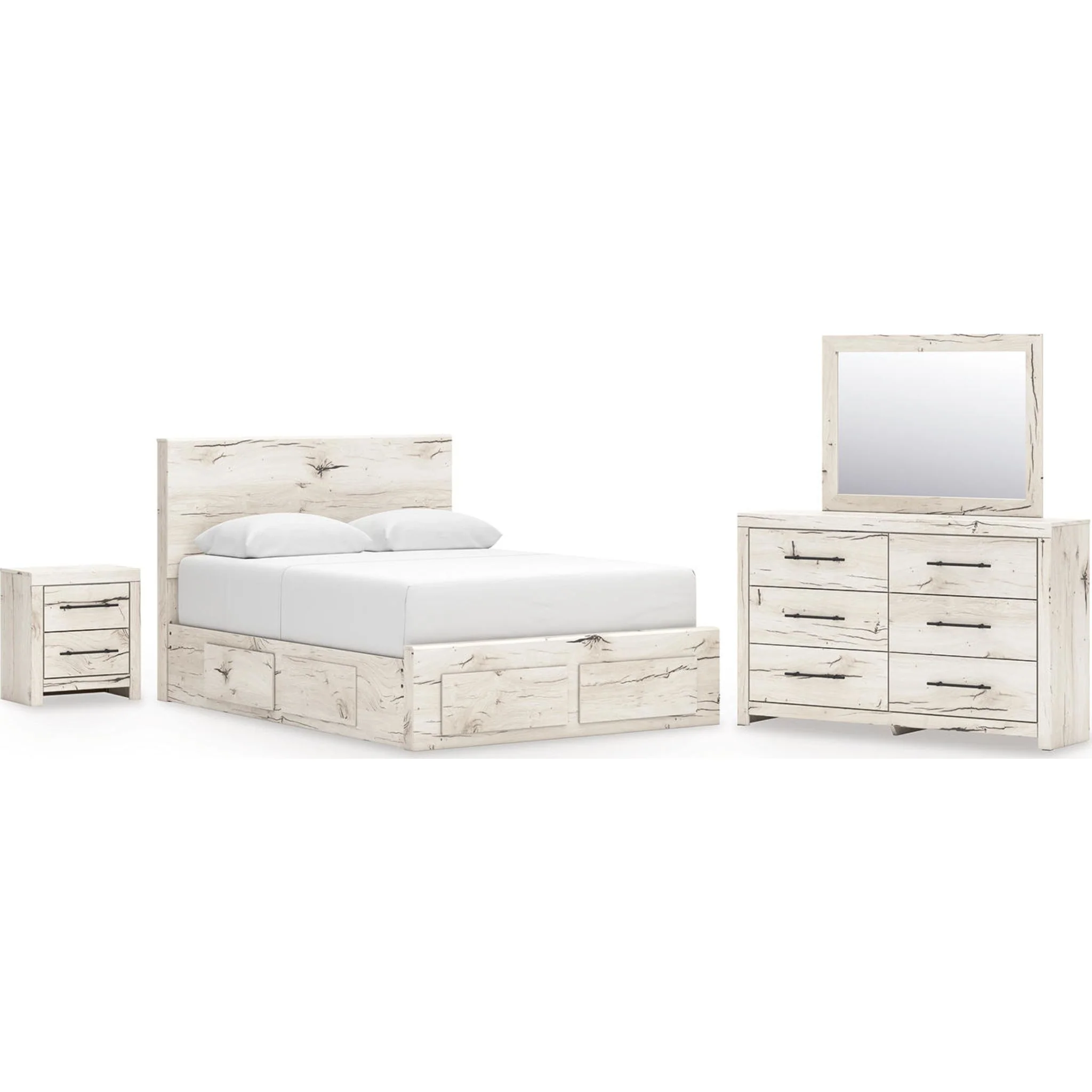 Lawroy 6 Piece Queen Storage Bedroom - Light Natural