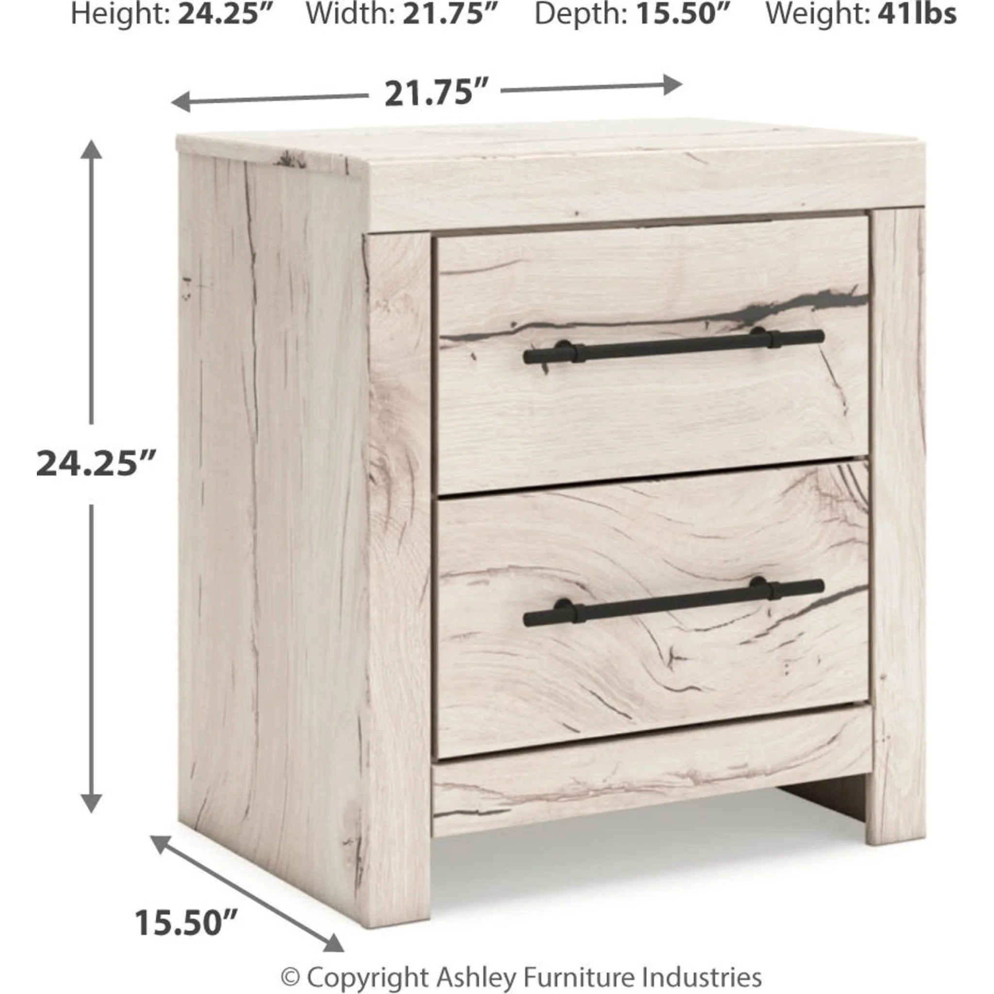 Lawroy 6 Piece Twin Storage Bedroom - Light Natural - Image 25