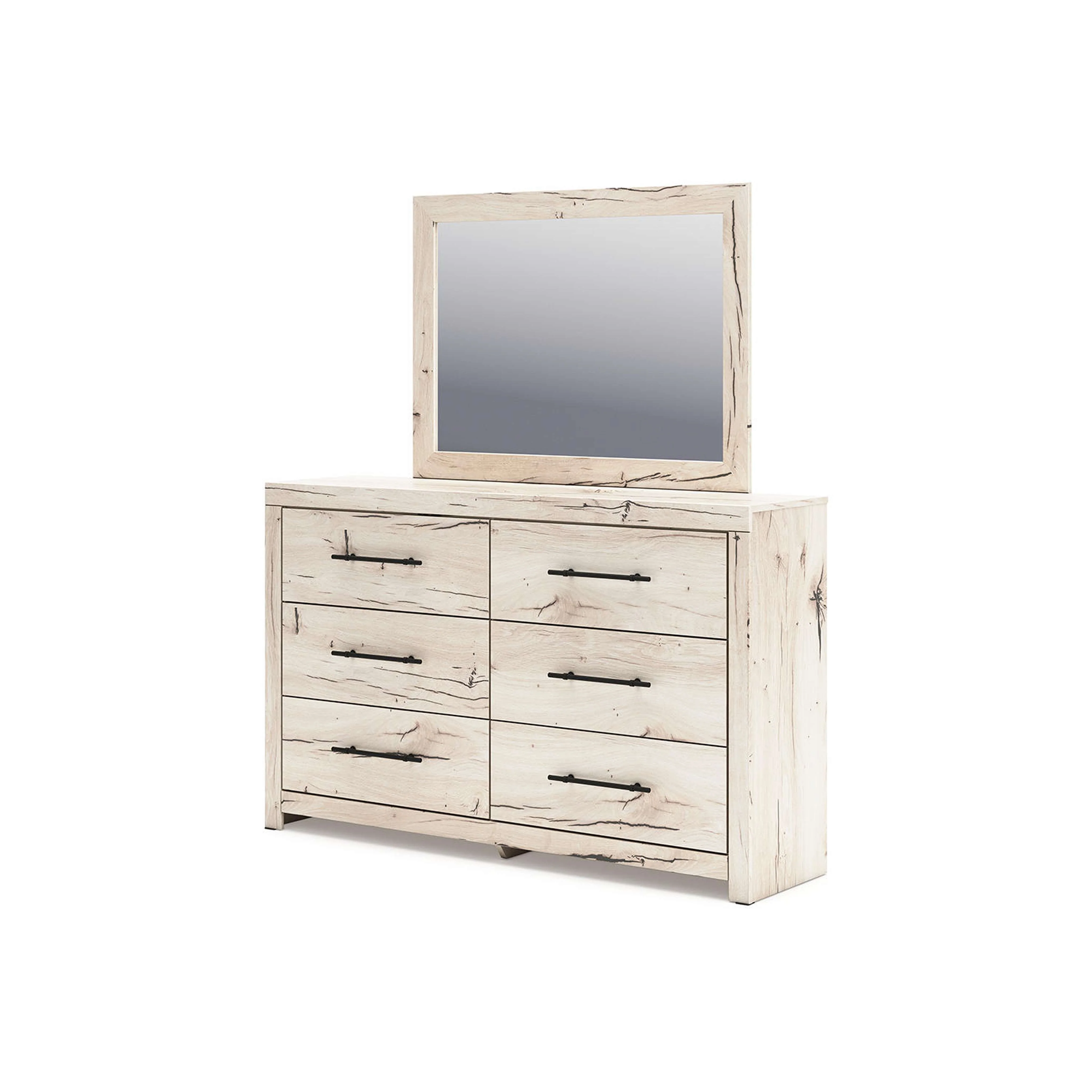 Lawroy Dresser and Mirror - Light Natural - Image 8