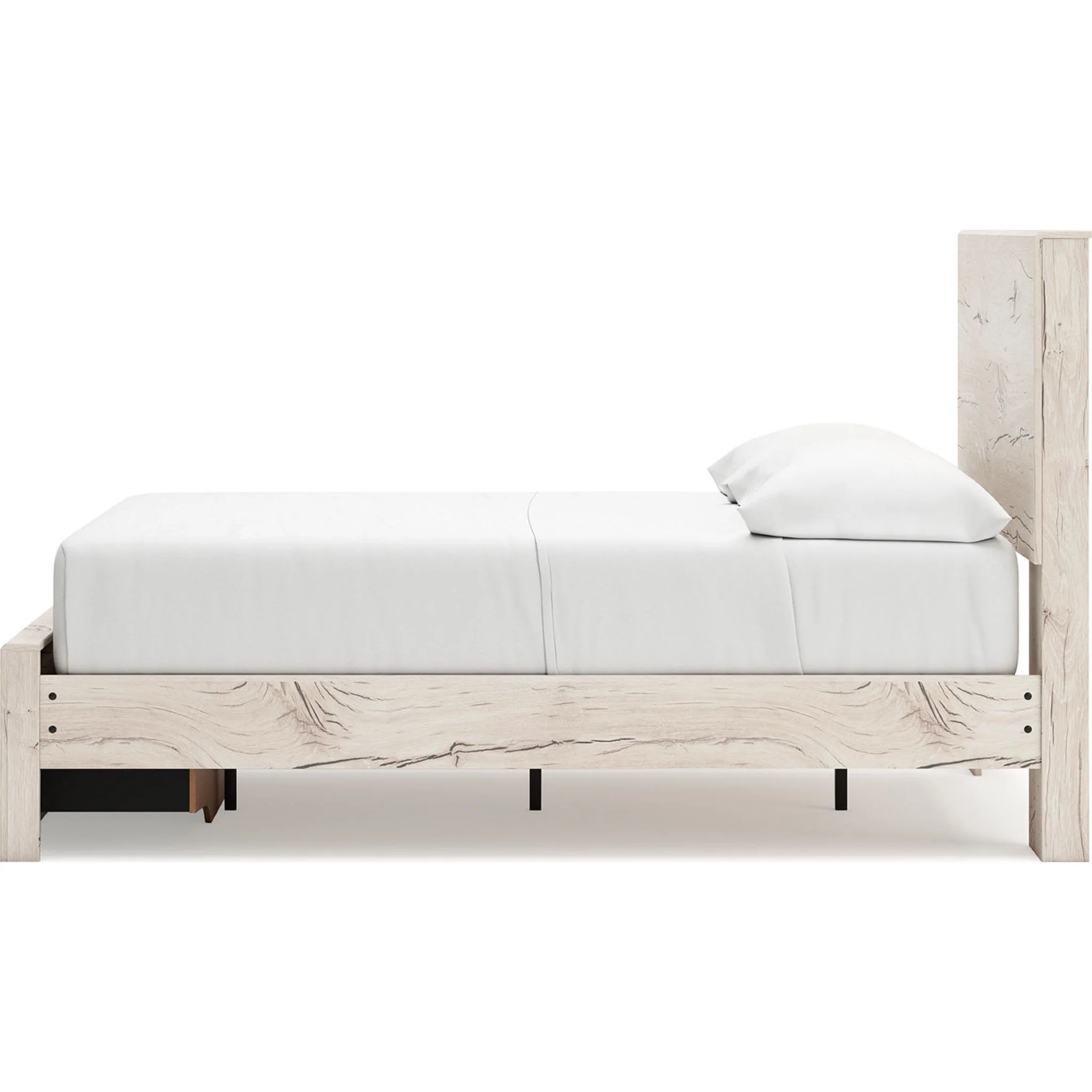 Lawroy Full Panel Bed with Footboard Storage - Light Natural - Image 8