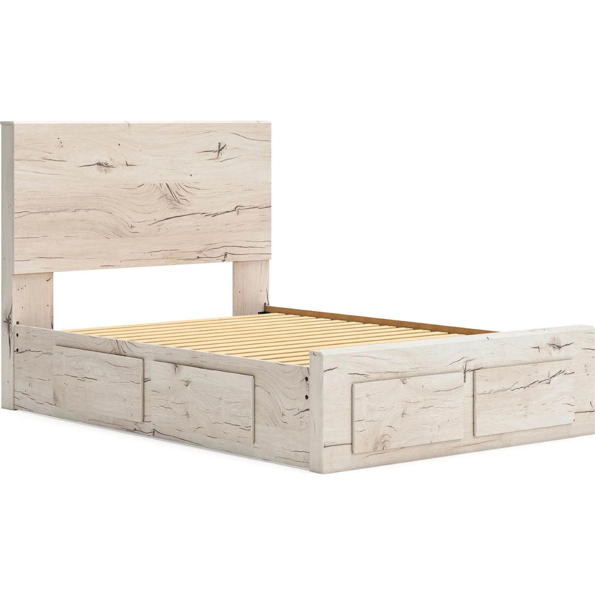 Lawroy Full Panel Bed with 6 Drawer Storage - Light Natural - Image 10