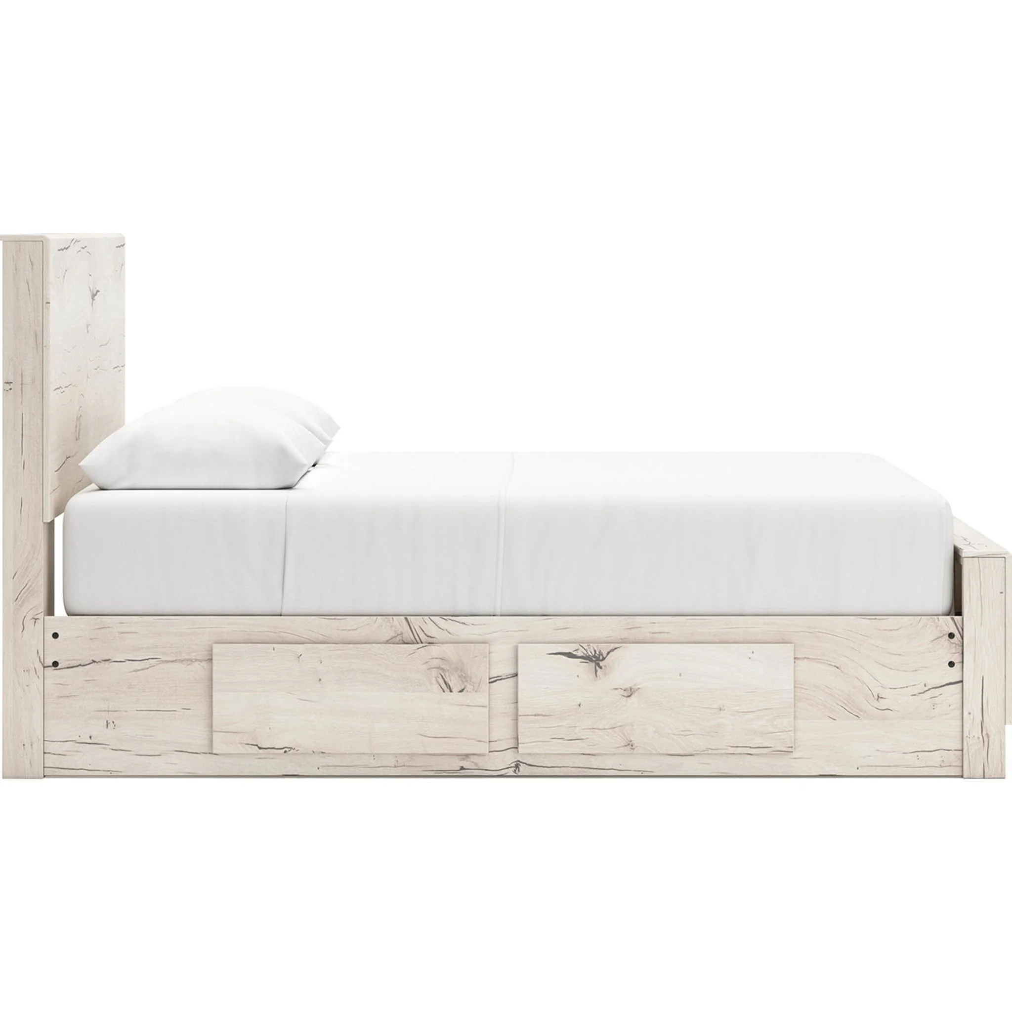 Lawroy Platform Bed with 2 Drawer Storage - Light Natural - Image 10
