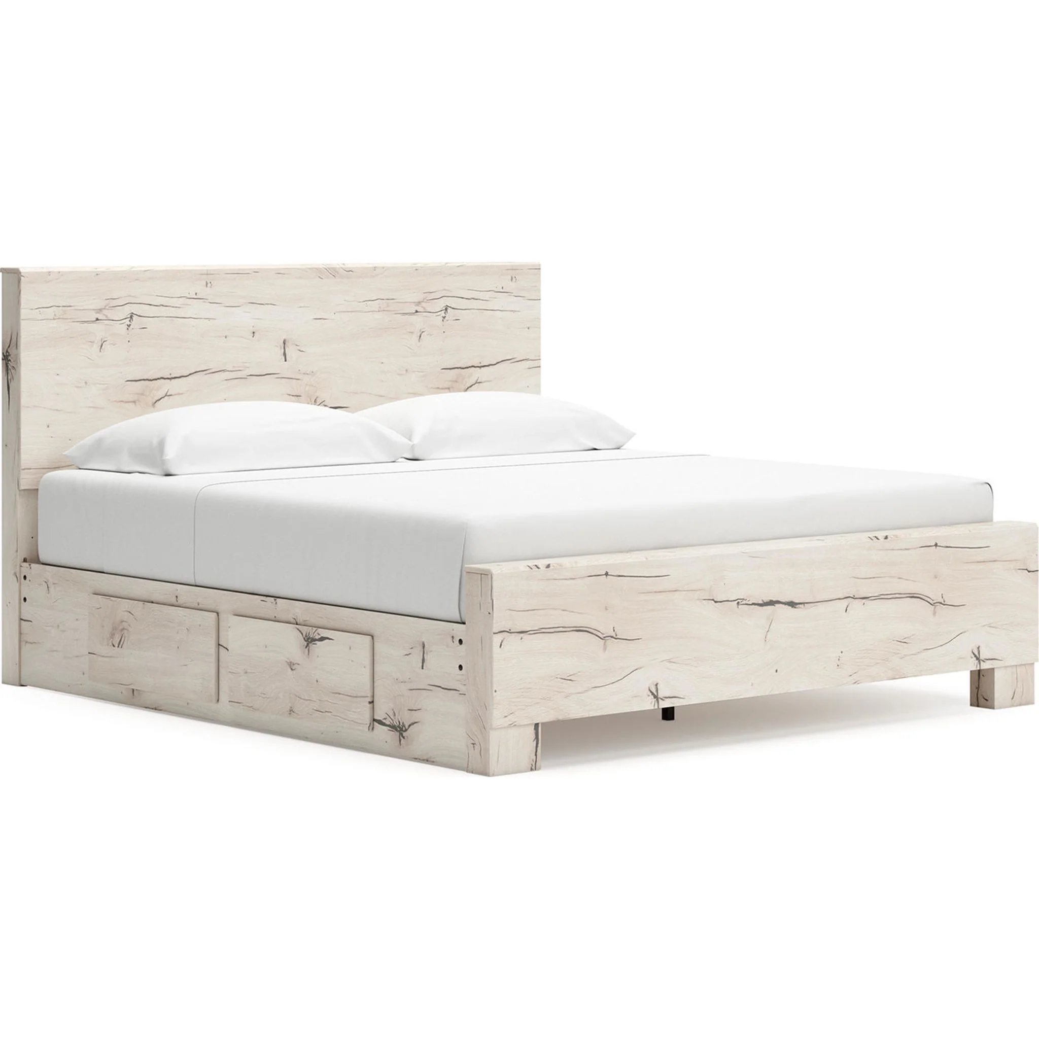 Lawroy Platform Bed with 2 Drawer Storage - Light Natural - Image 12