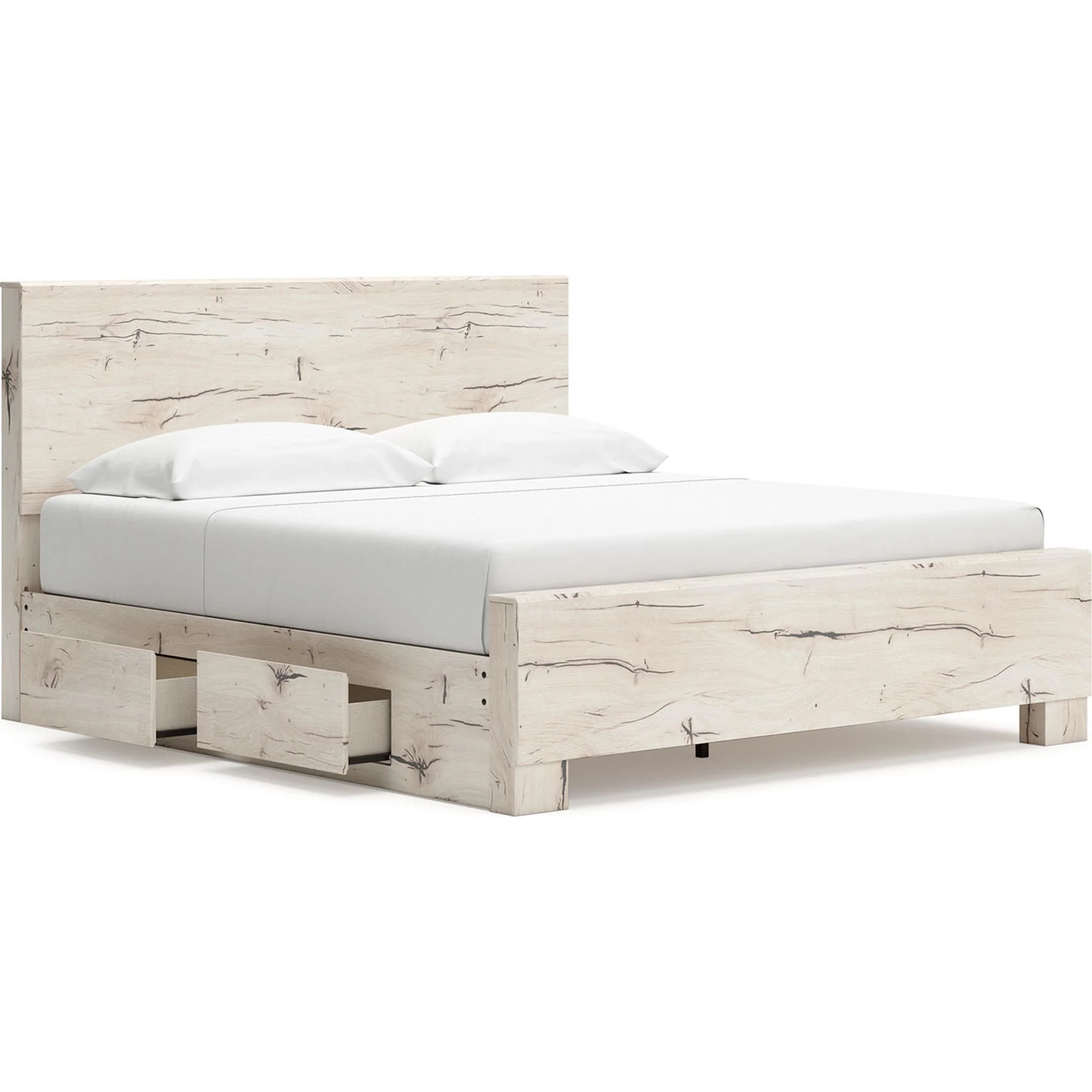 Lawroy Platform Bed with 2 Drawer Storage - Light Natural - Image 16